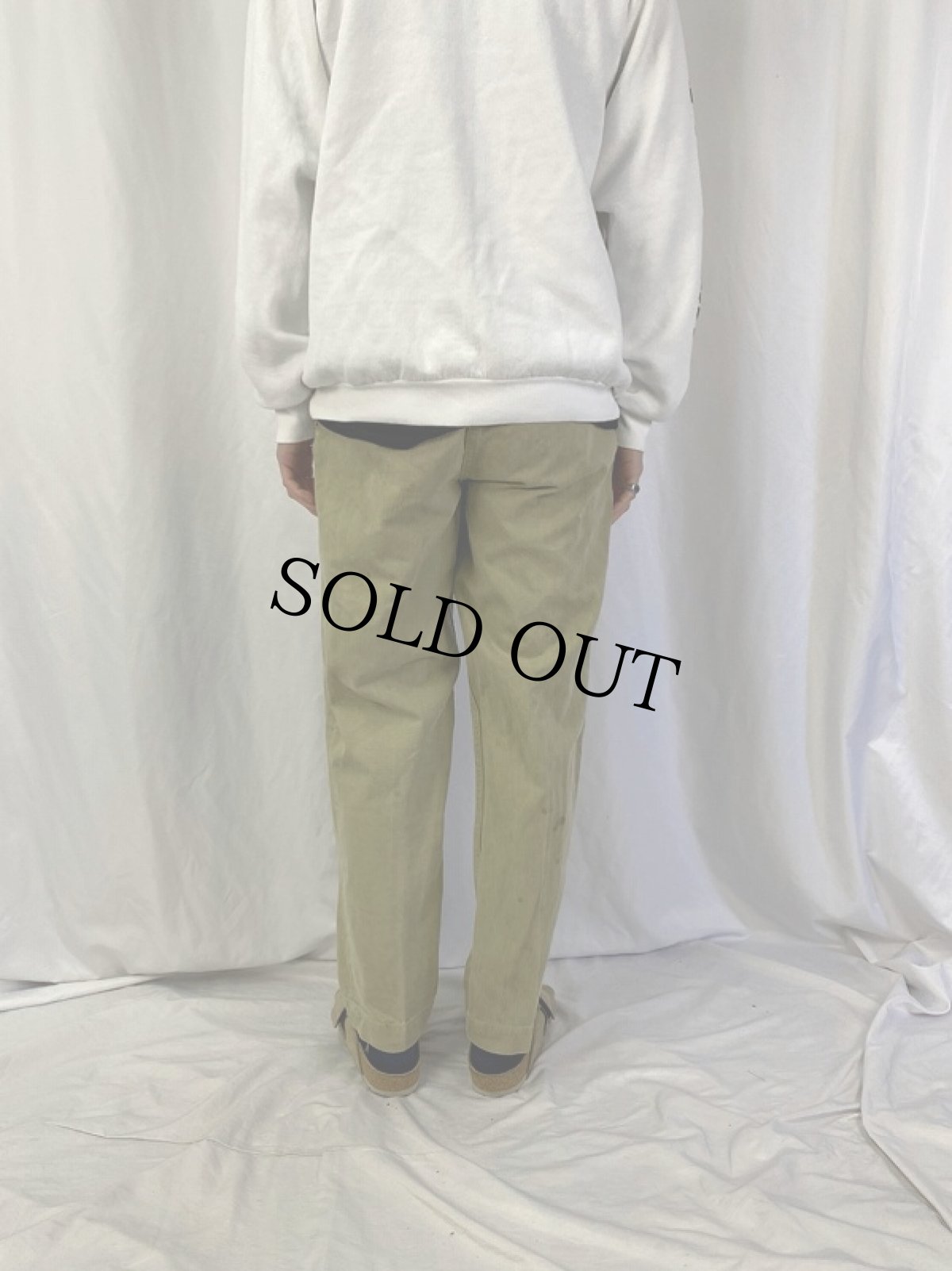 画像4: 40's Canadian Army ワークトラウザーズ W31 (4)