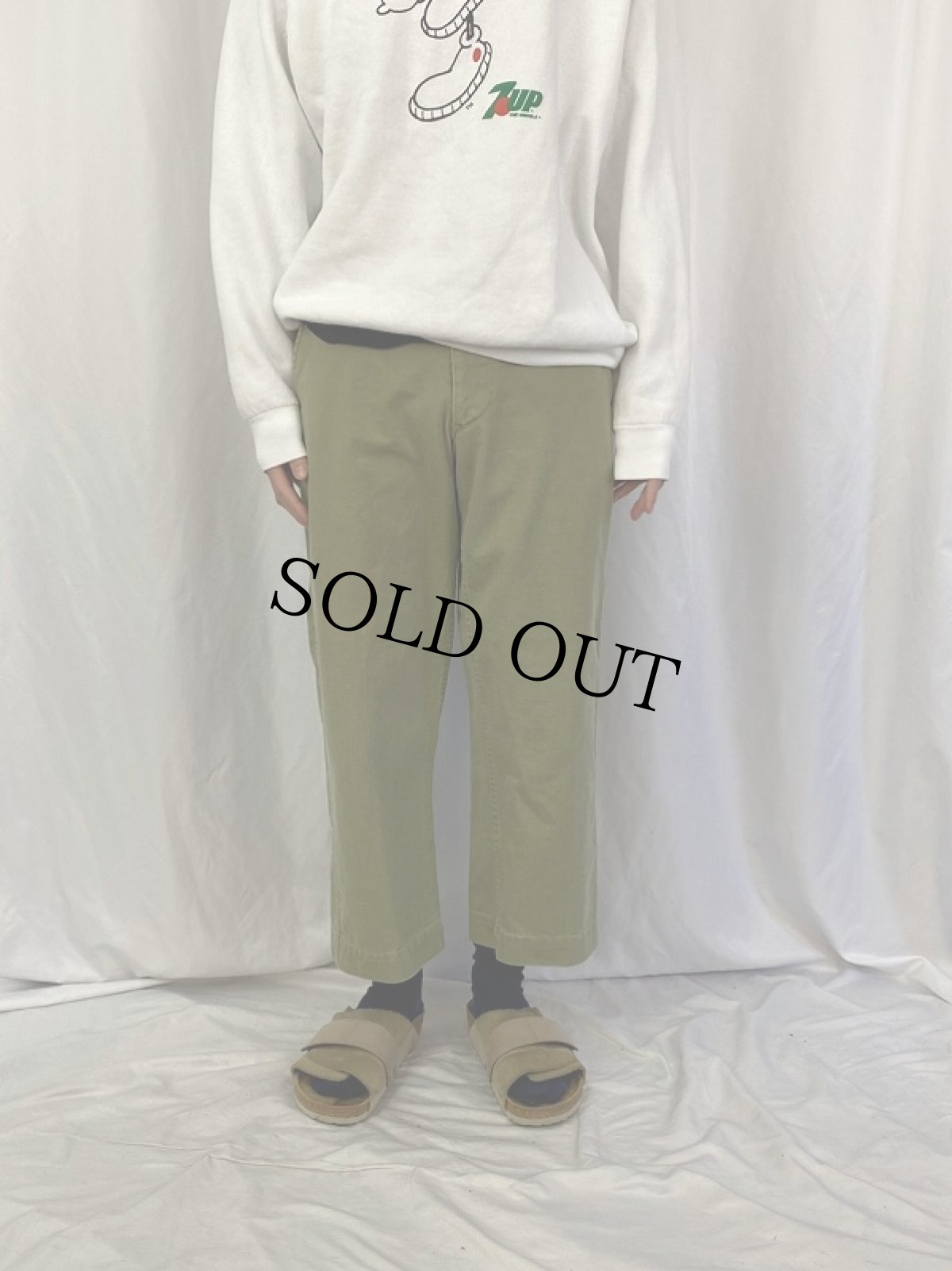 画像2: 60's Canadian Army ワークトラウザーズ W29 (2)