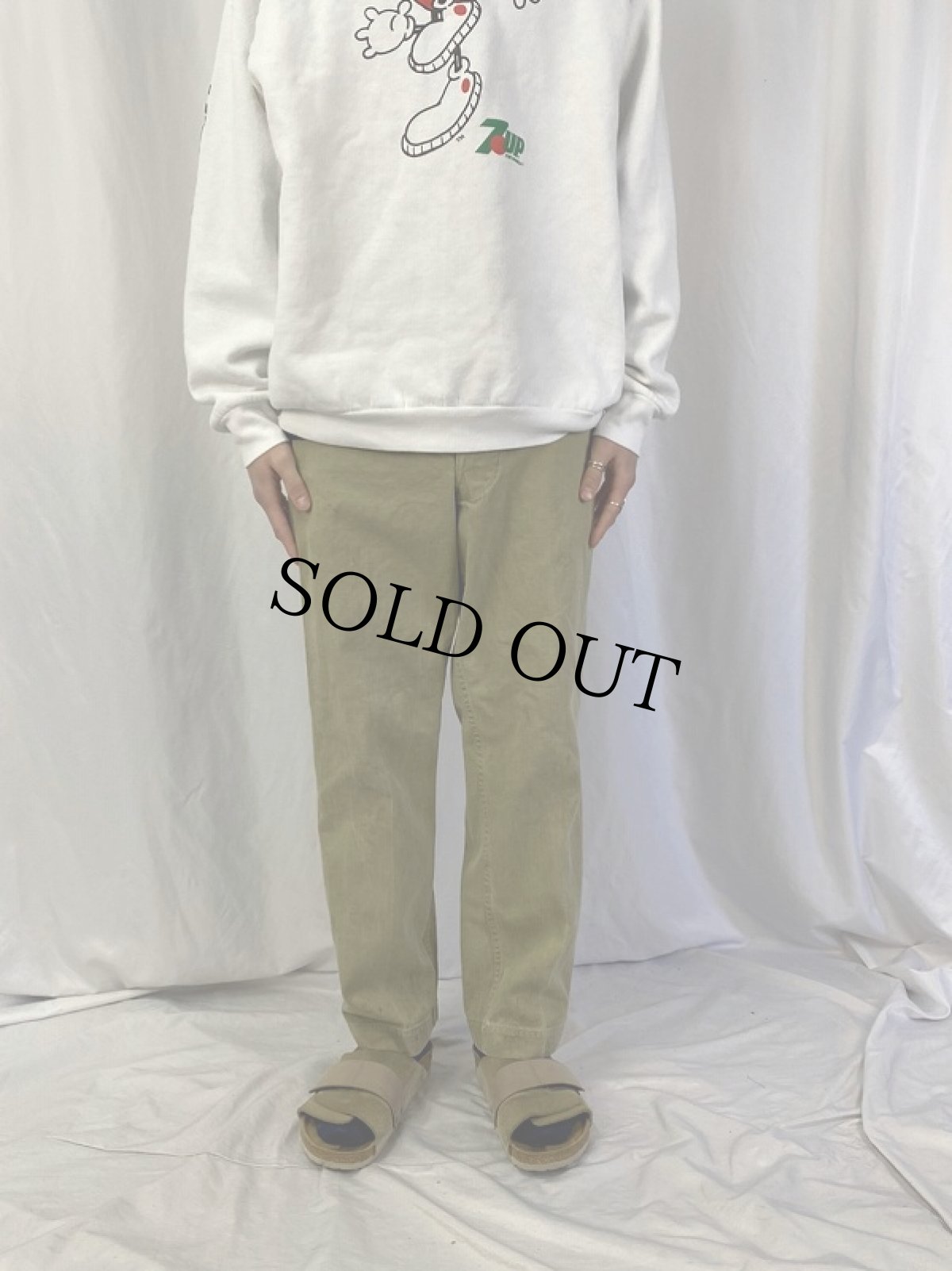 画像2: 40's Canadian Army ワークトラウザーズ W31 (2)