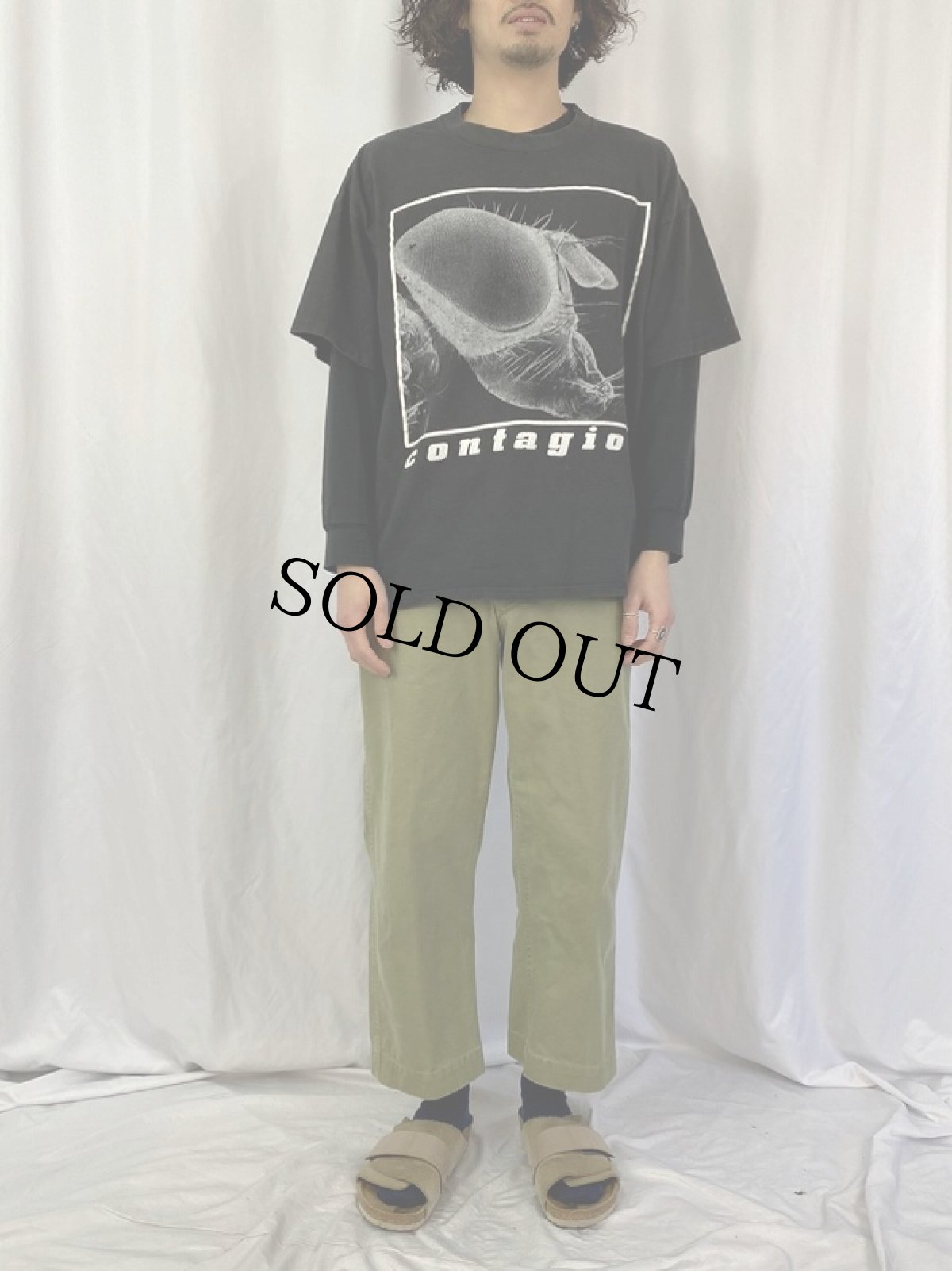 画像2: 90's Contagion インダストリアルロックバンドツアーTシャツ XL (2)