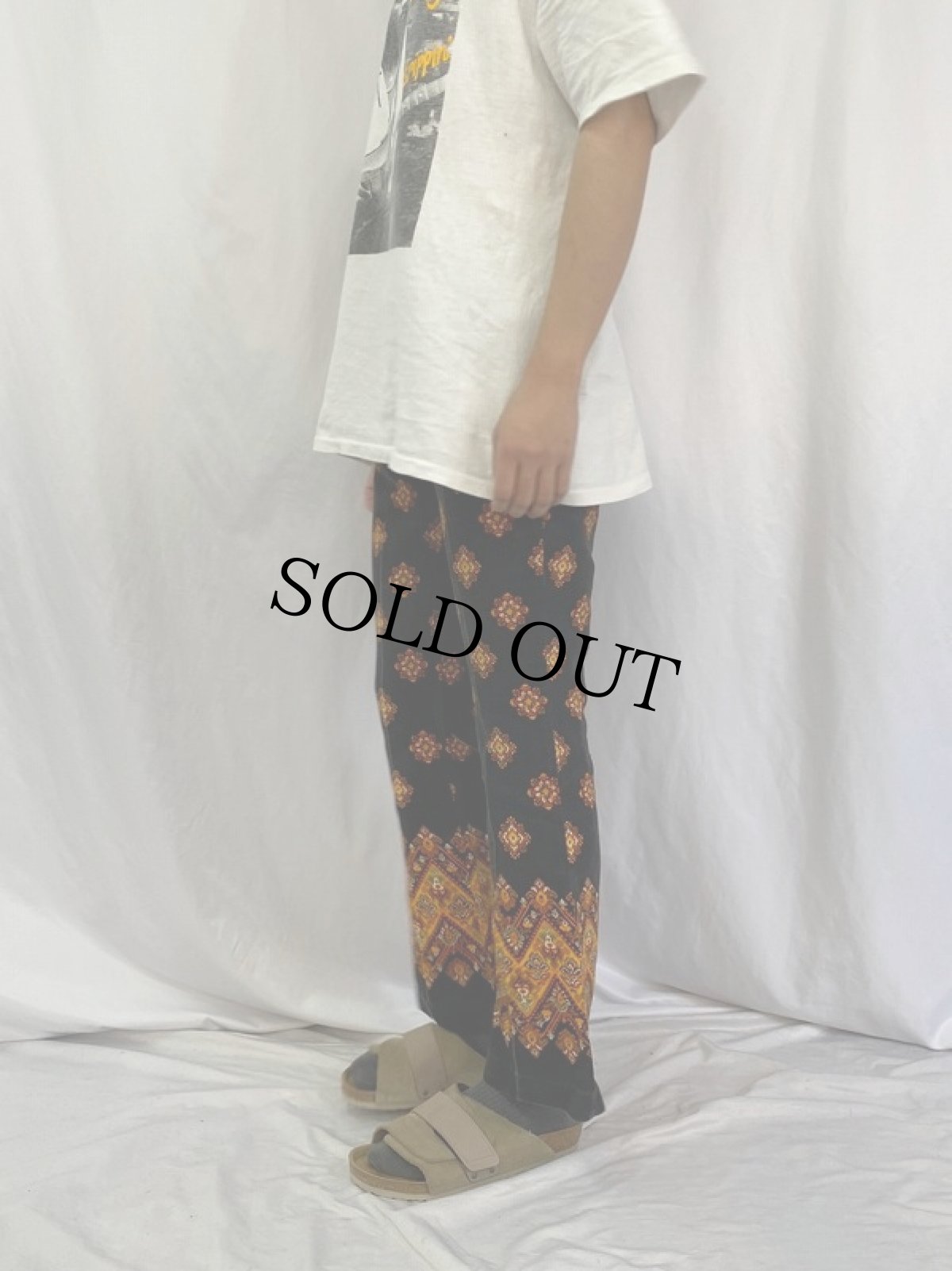 画像3: 60's h.i.s sportswear 総柄 フレアパンツ W31 (3)