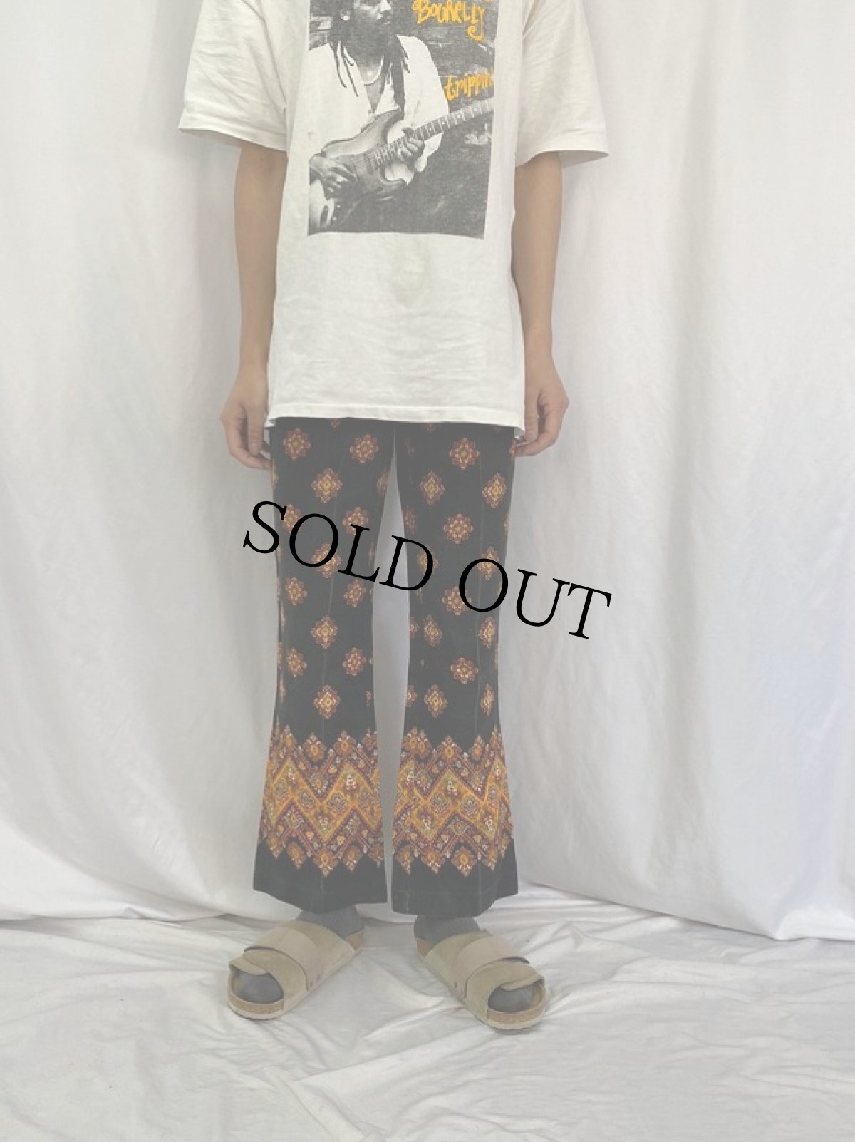 画像2: 60's h.i.s sportswear 総柄 フレアパンツ W31 (2)