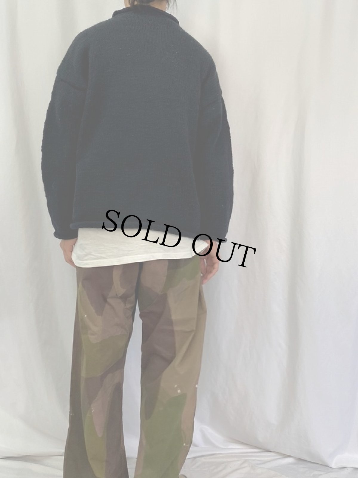 画像4: KAILAS NEPAL製 スカルデザイン ロールネックセーター M (4)