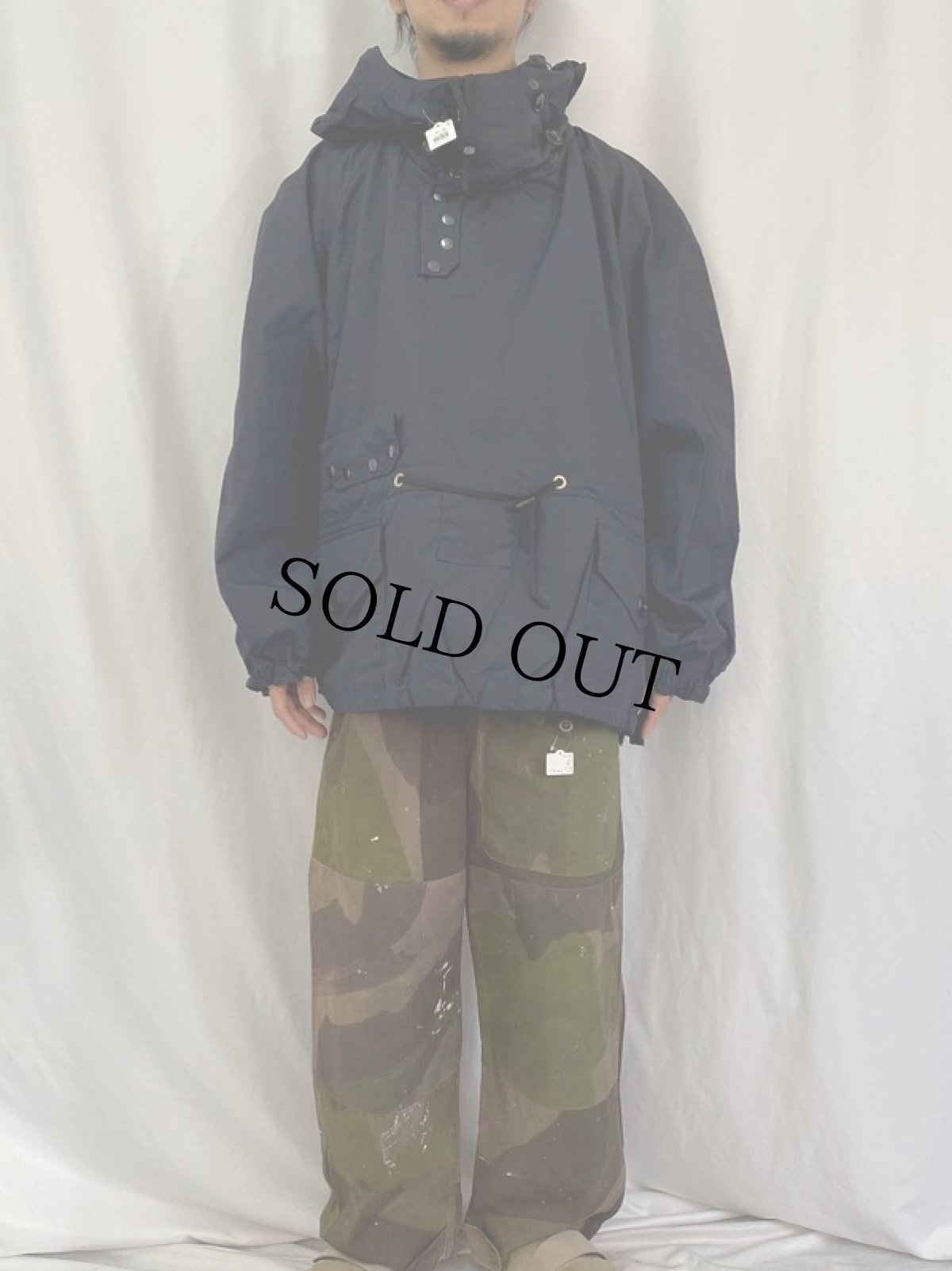 画像2: 90's ROYAL NAVY ベンタイルコットン ウィンドプルーフ スモック M DEADSTOCK NAVY (2)