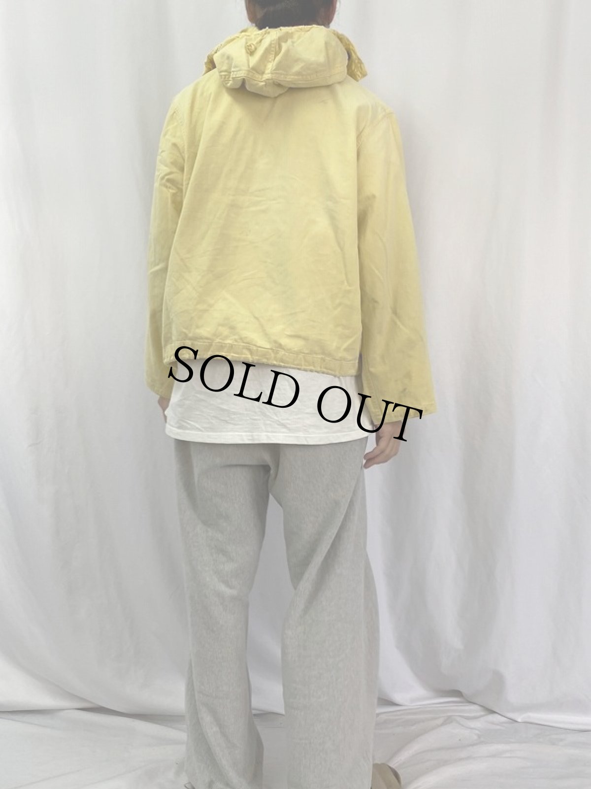 画像4: 40's U.S.NAVY サルベージパーカー 前期型 OVER DYE (4)