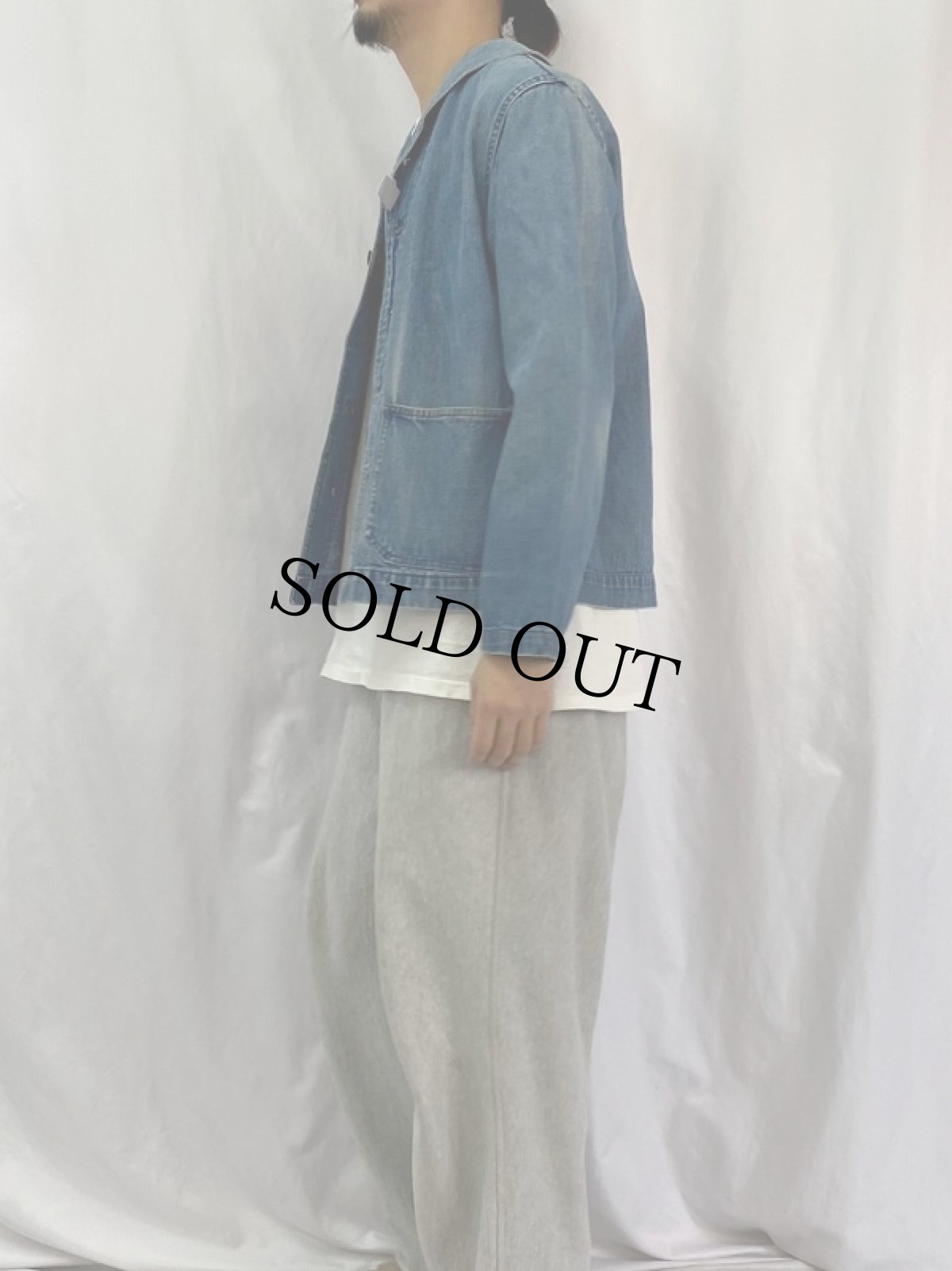 画像3: 40's U.S.NAVY ショールカラー デニムカバーオール (3)