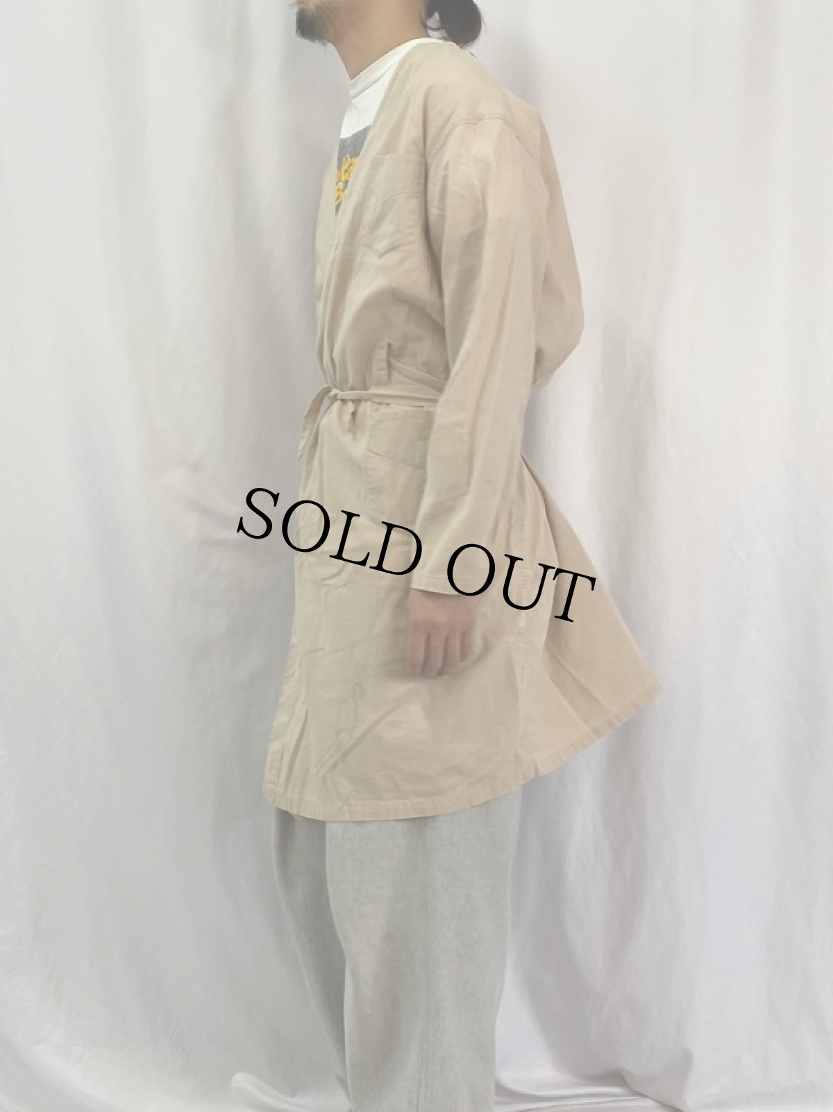 画像3: 40〜50's Hirsch Weis Mjg.Co. コットンリネン ラップコート (3)