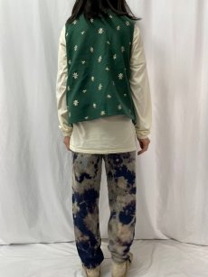 画像4: 花柄 ウールベスト SIZE42 (4)