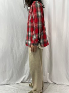 画像3: 50's PENNEY'S チェック柄 マチ付き ヘビーネルシャツ L (3)