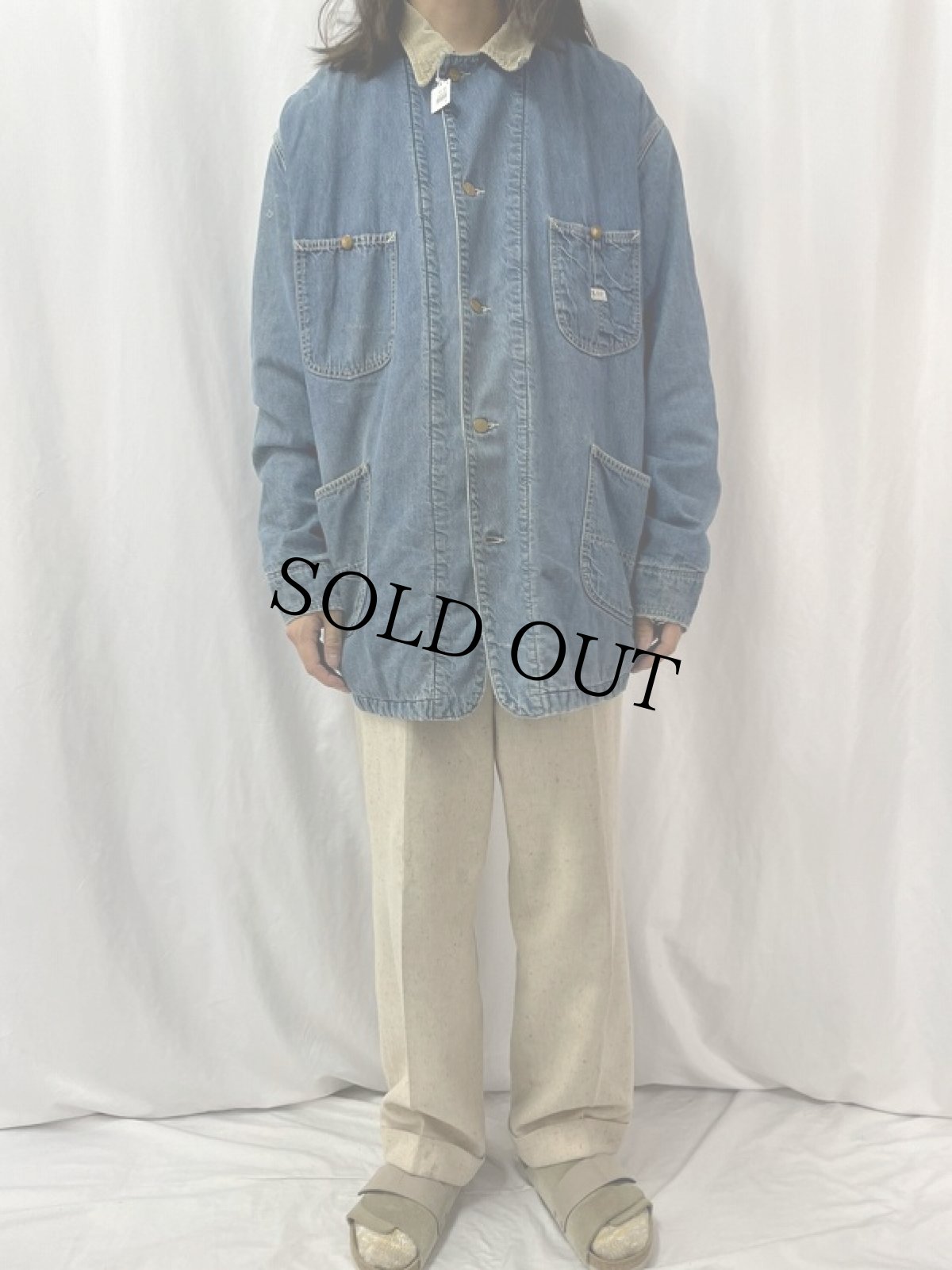 画像2: 60's Lee 81-LJ ブランケットライナーデニムカバーオール 48 LONG (2)