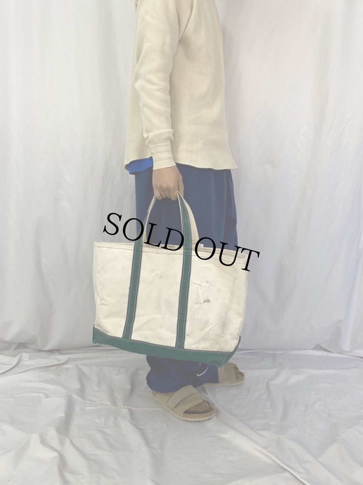 画像2: L.L.Bean "BOAT AND TOTE" USA製 キャンバストートバッグ (2)