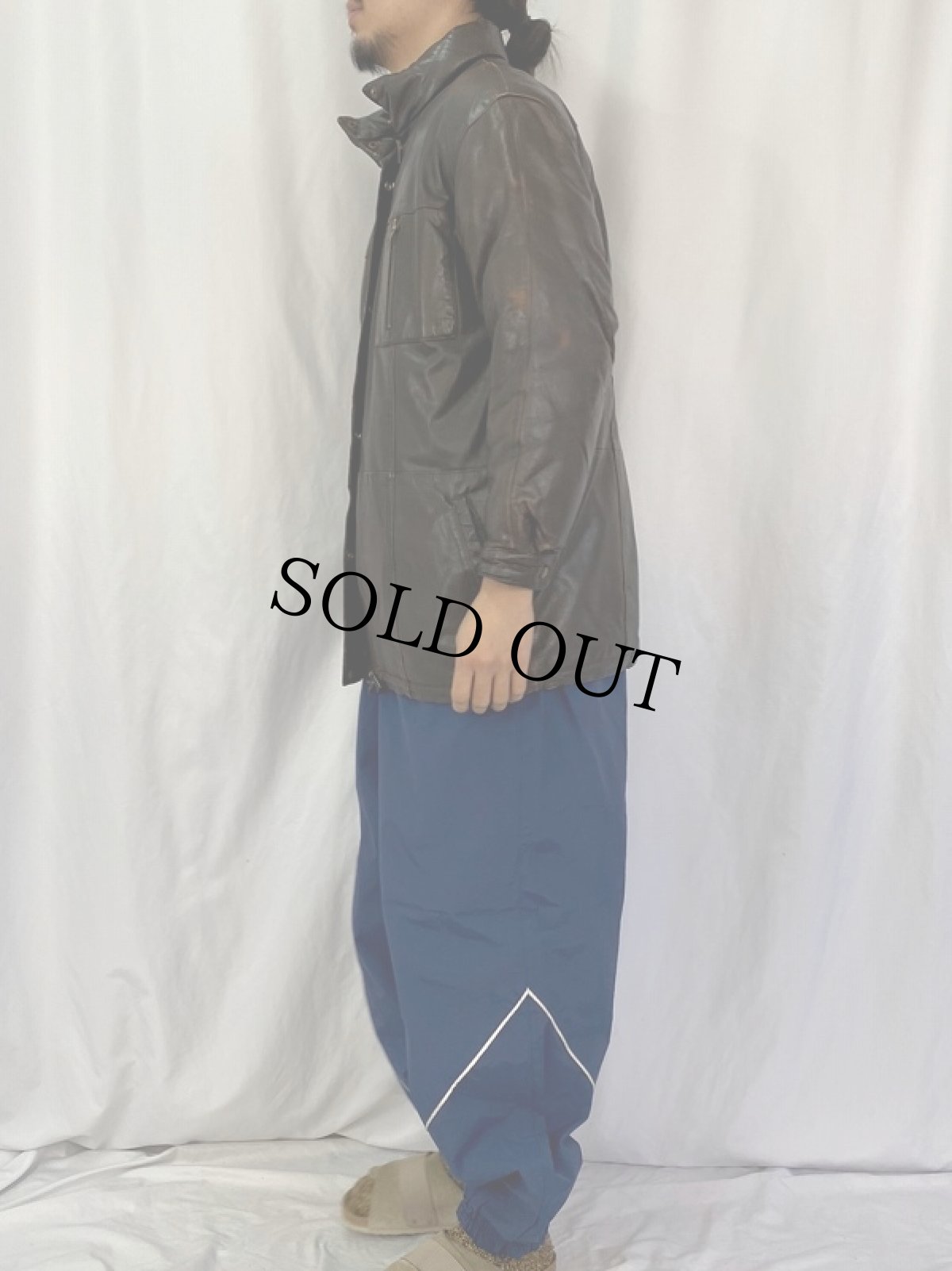 画像3: 70〜80's Eddie Bauer 中綿入り レザージャケット (3)