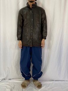 画像2: 70〜80's Eddie Bauer 中綿入り レザージャケット  (2)