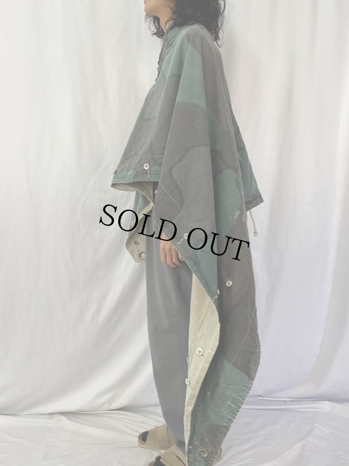 画像3: 【SALE】 VINTAGE スウェーデン軍 ツェルト地スナイパーケープ (3)