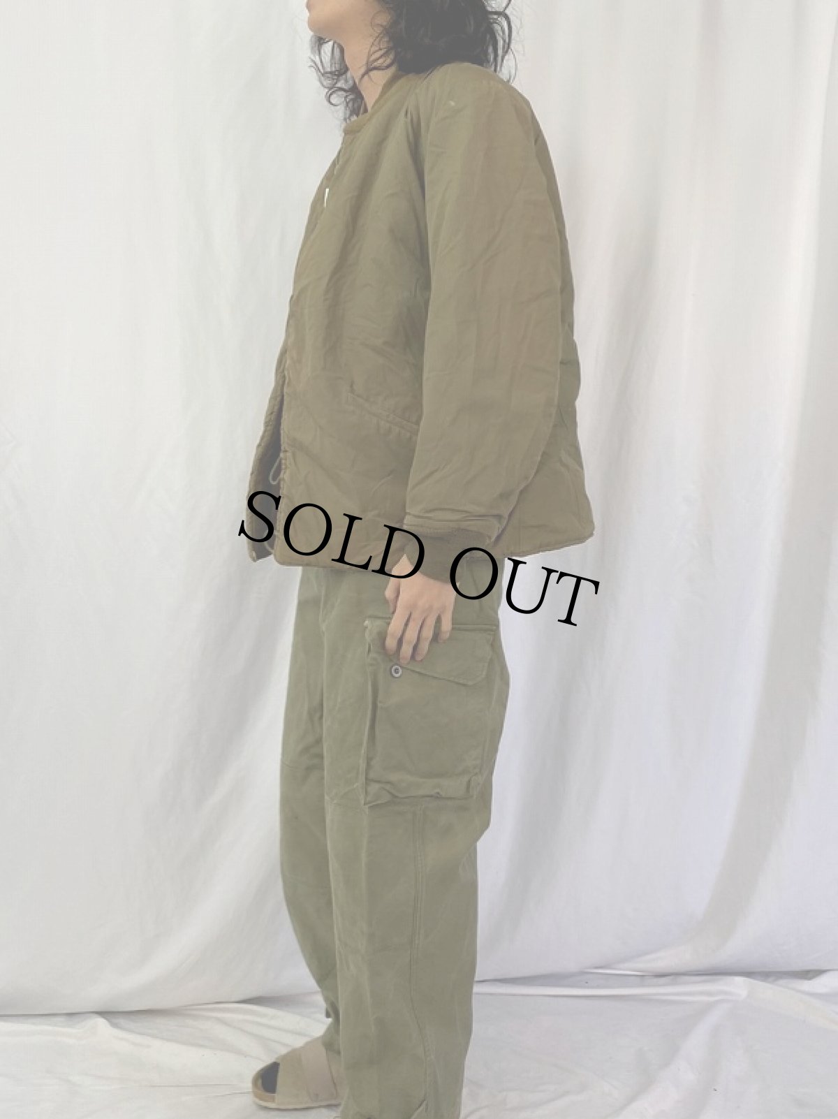 画像3: 40's U.S.ARMY M-43 フィールドジャケット ヘリンボーンサテンライナー 44R (3)