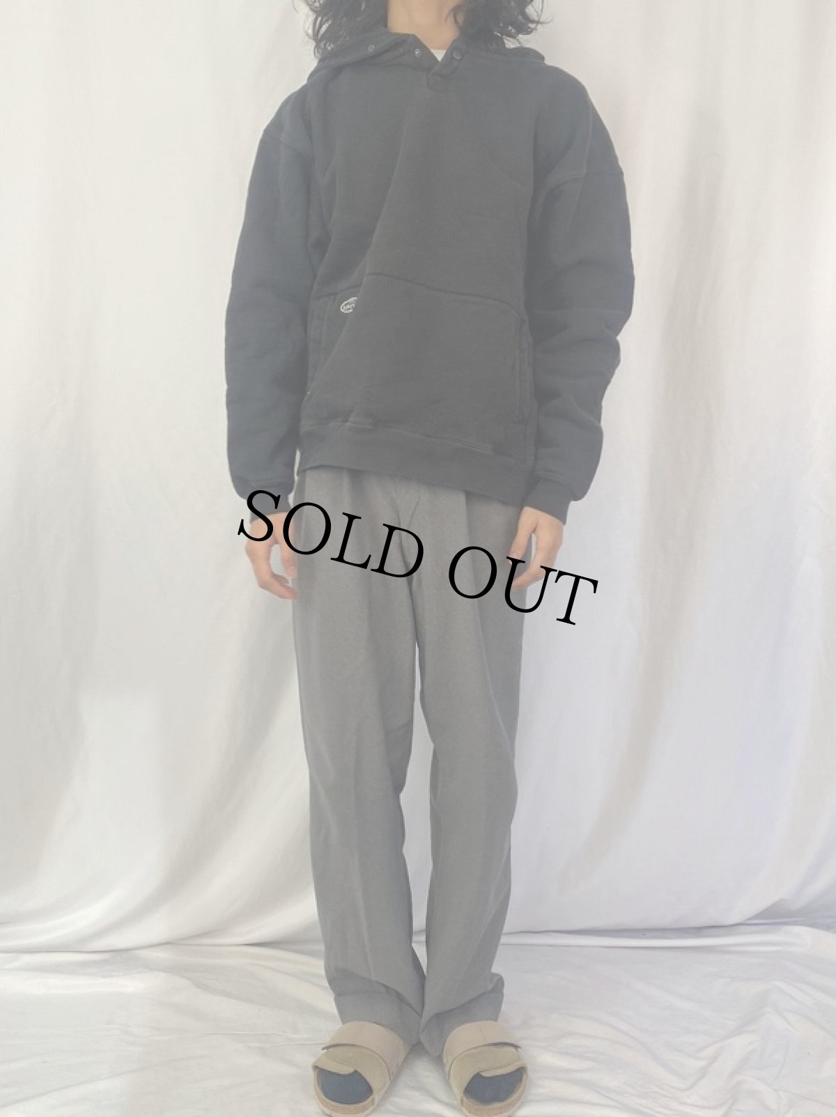 画像2: Arborwear ヘビースウェットフーディ L BLACK (2)