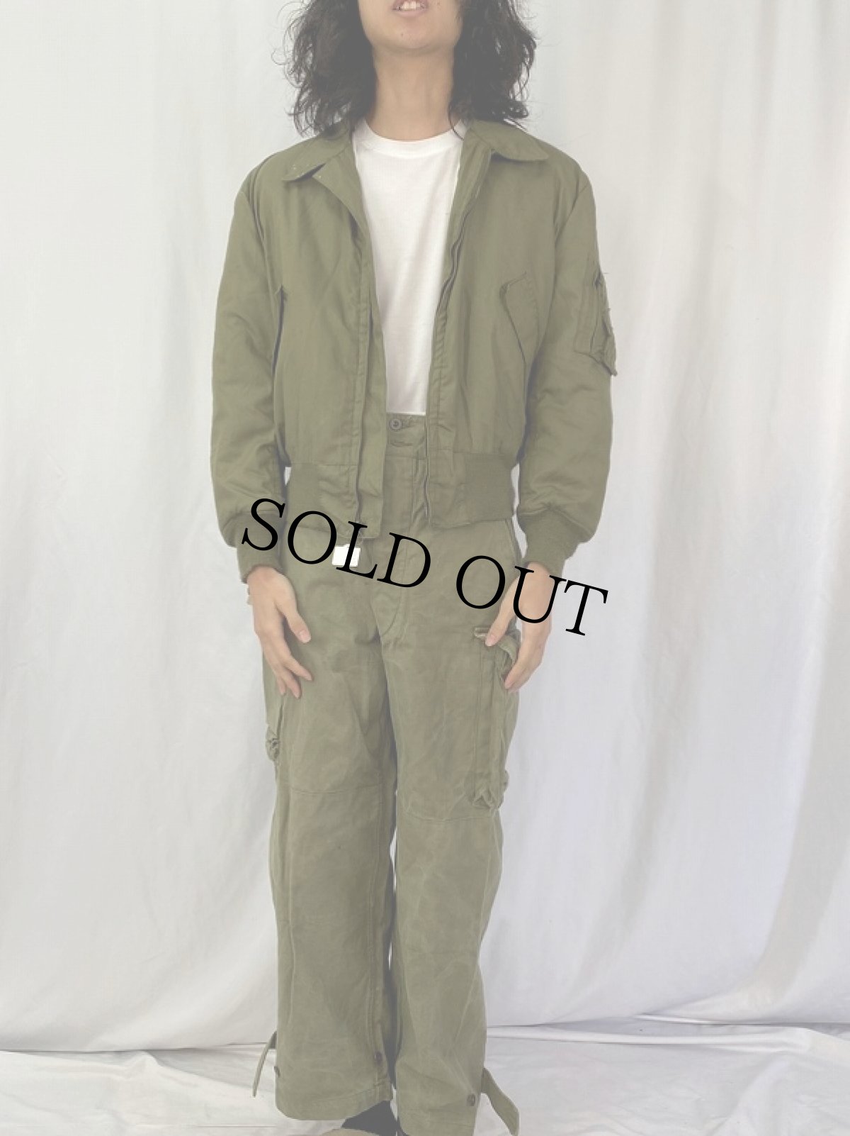 画像2: 80's U.S.ARMY CVC タンカースジャケット ノーメックス LARGE-SHORT (2)