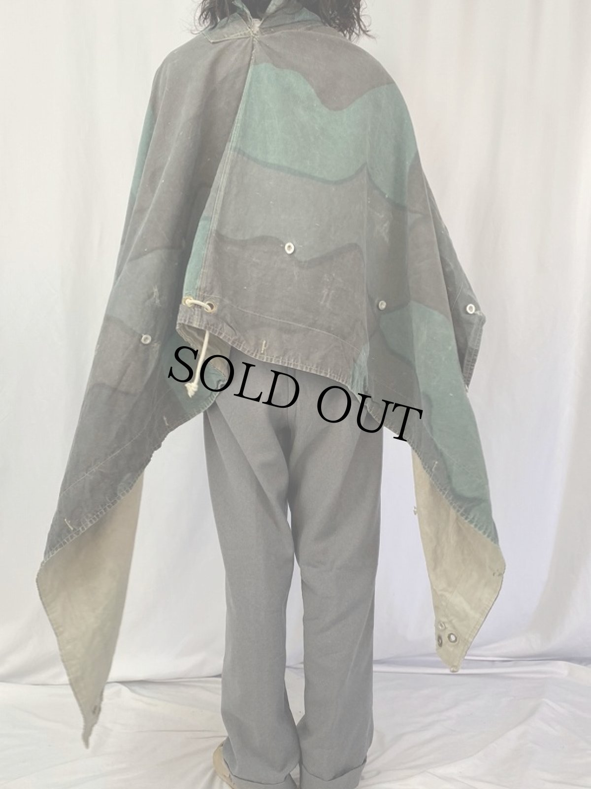 画像4: 【SALE】 VINTAGE スウェーデン軍 ツェルト地スナイパーケープ (4)