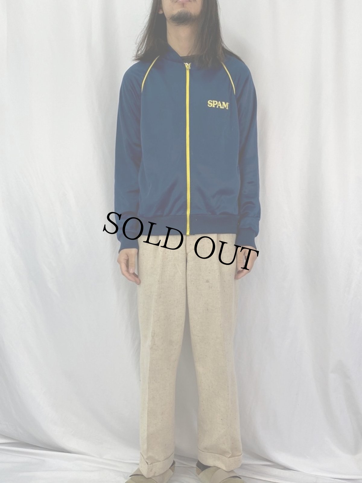 画像2: SPAM 企業ロゴ刺繍ジップジャケット L  (2)