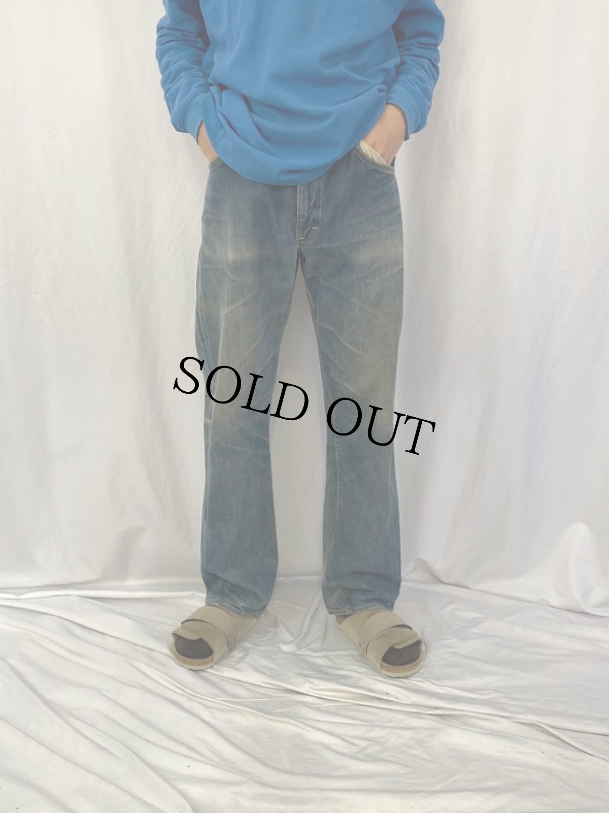 画像2: 70's Lee 101Z サイド黒 デニムパンツ W35 (2)