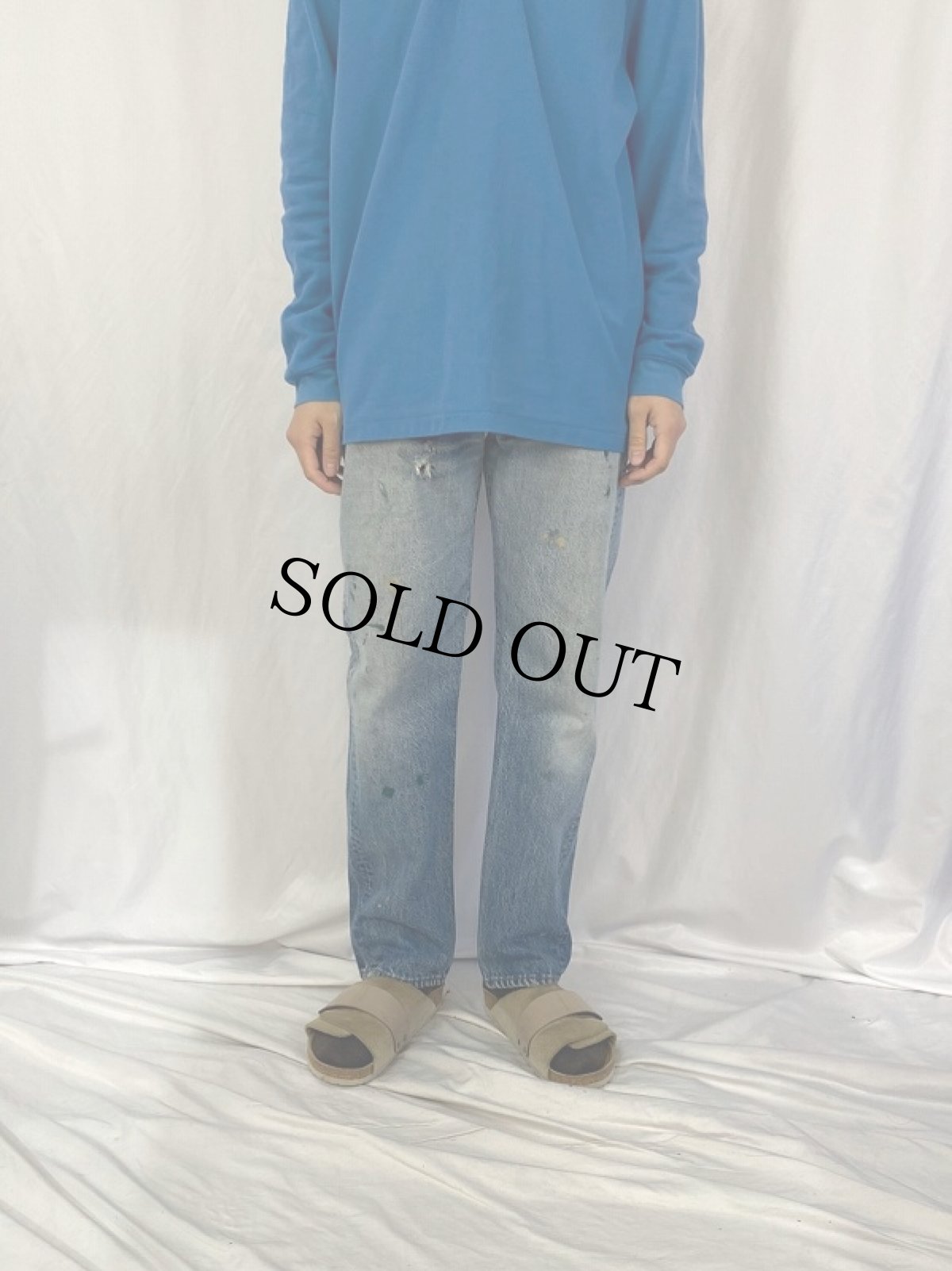 画像2: 80's Levi's 501 黒カン デニムパンツ W31 (2)