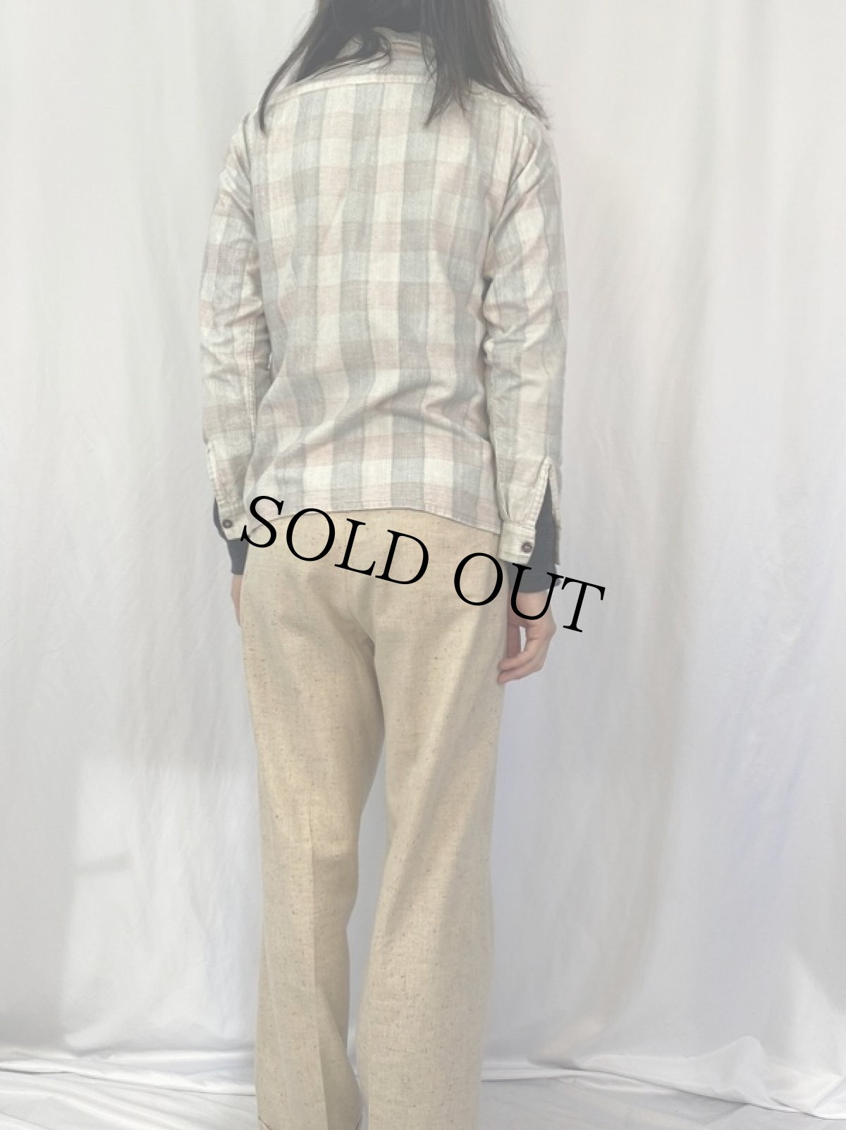 画像4: 60's PENNY'S SANFORAZED チェック柄 プリントネルシャツ SIZE18 (4)