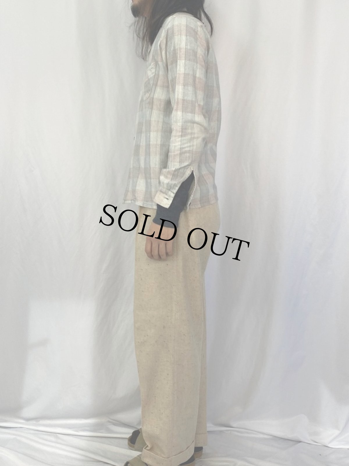 画像3: 60's PENNY'S SANFORAZED チェック柄 プリントネルシャツ SIZE18 (3)