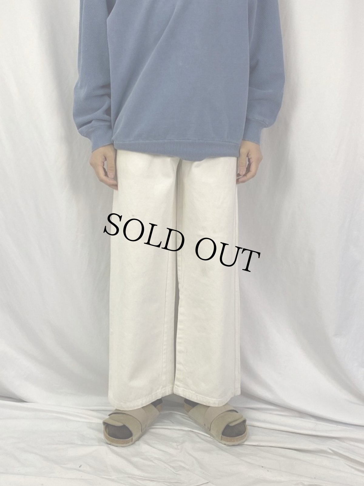 画像2: JYNX Jeans USA製 刺繍デザイン ホワイトデニムパンツ W27 (2)