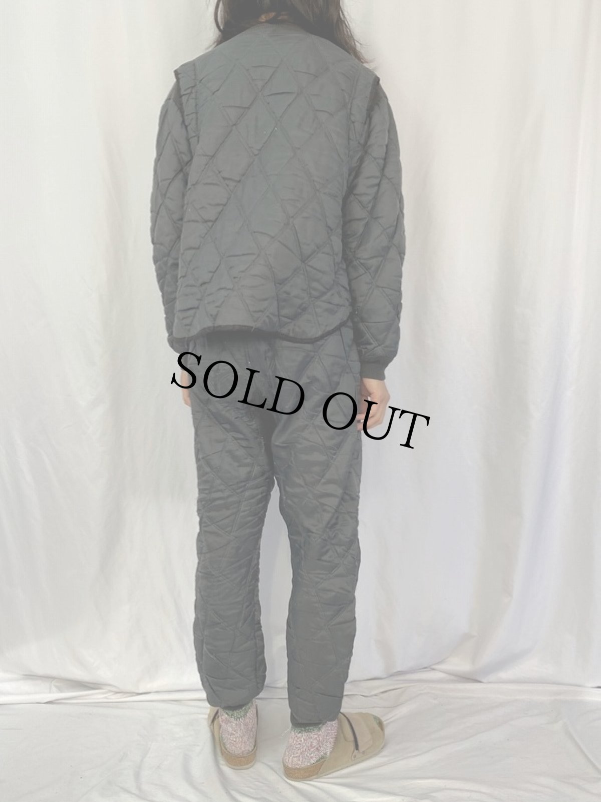 画像6: 50's キルティングジャケット/パンツ SETUP BLACK (6)