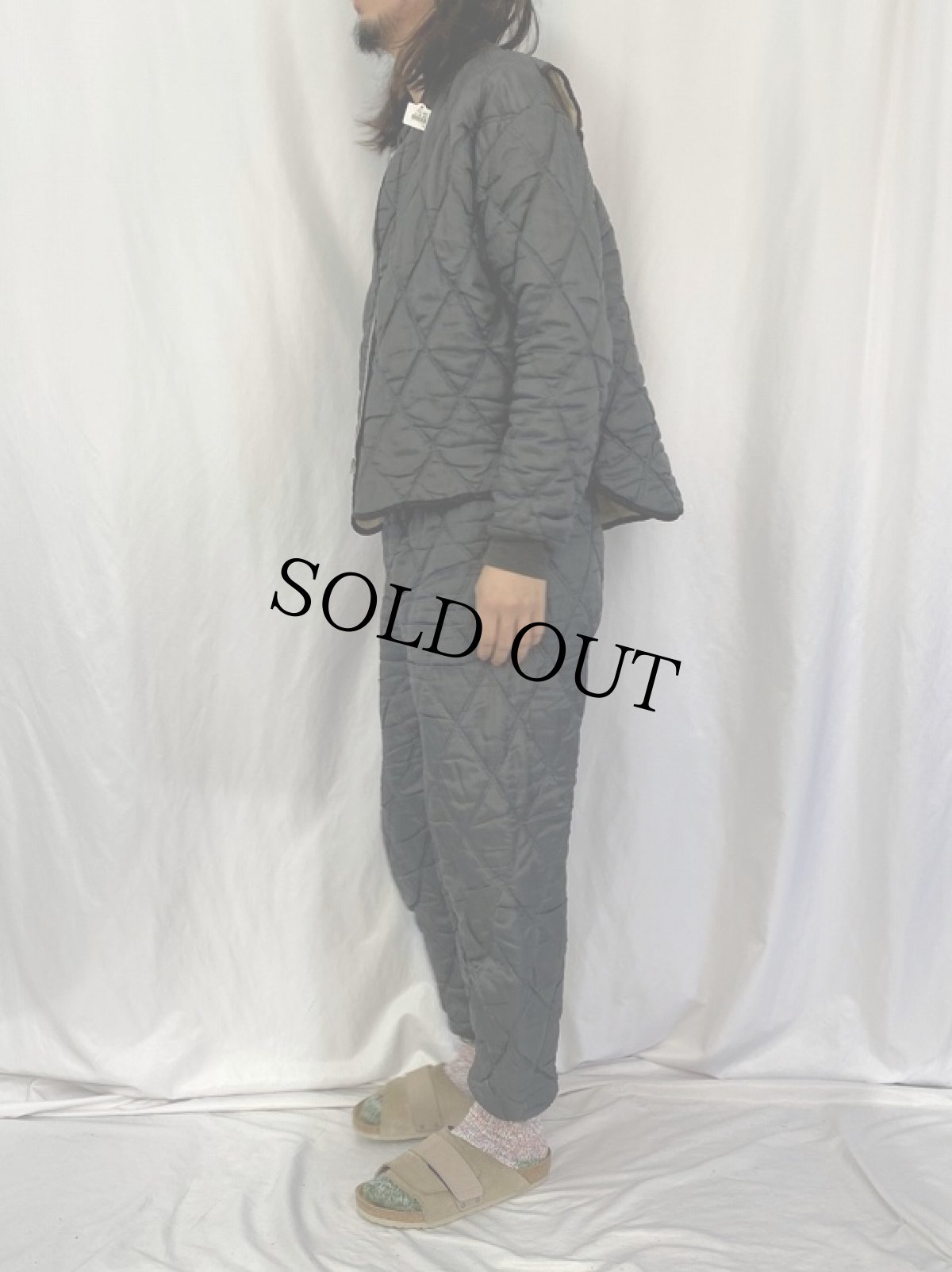 画像5: 50's キルティングジャケット/パンツ SETUP BLACK (5)