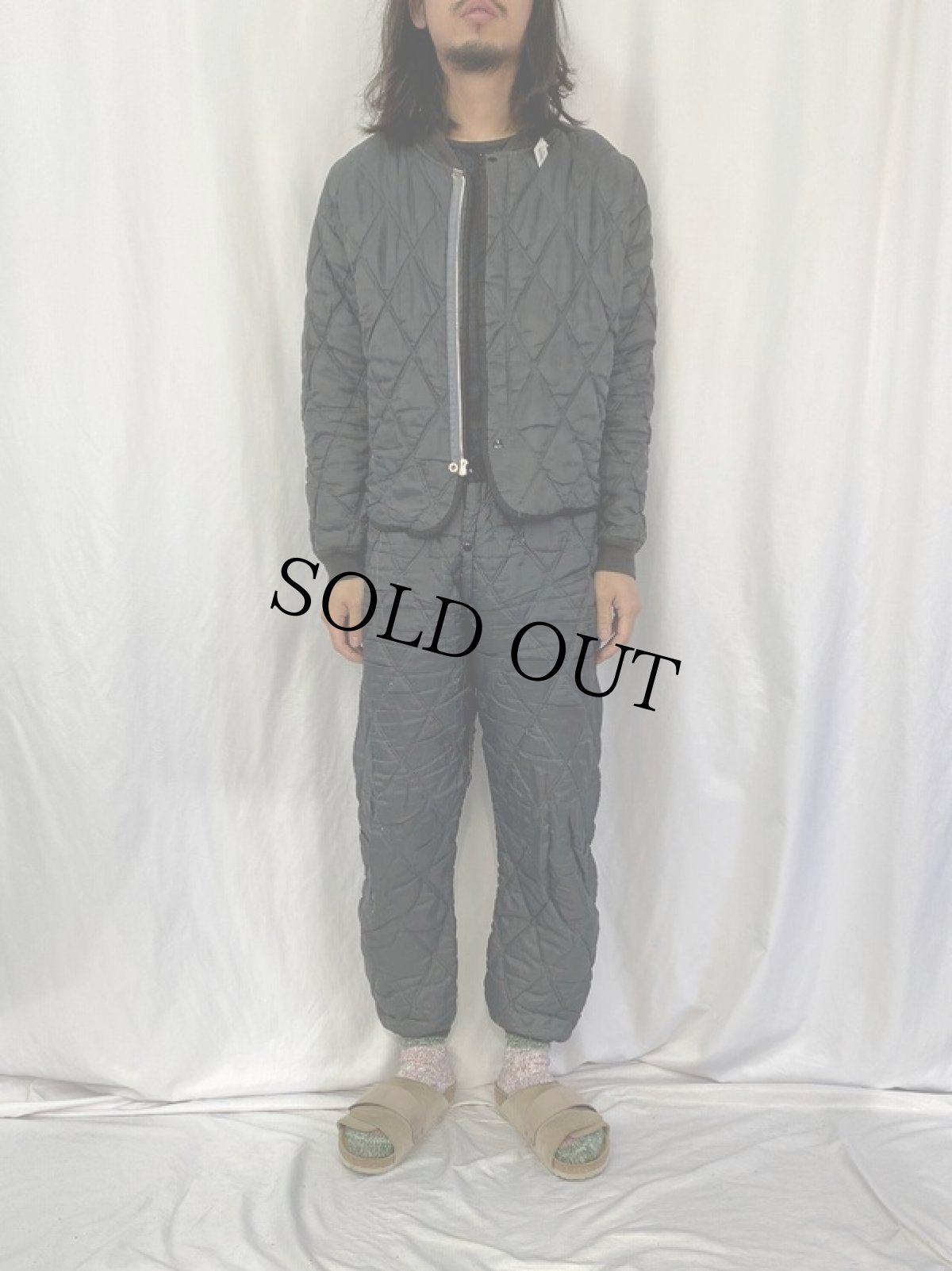 画像4: 50's キルティングジャケット/パンツ SETUP BLACK (4)