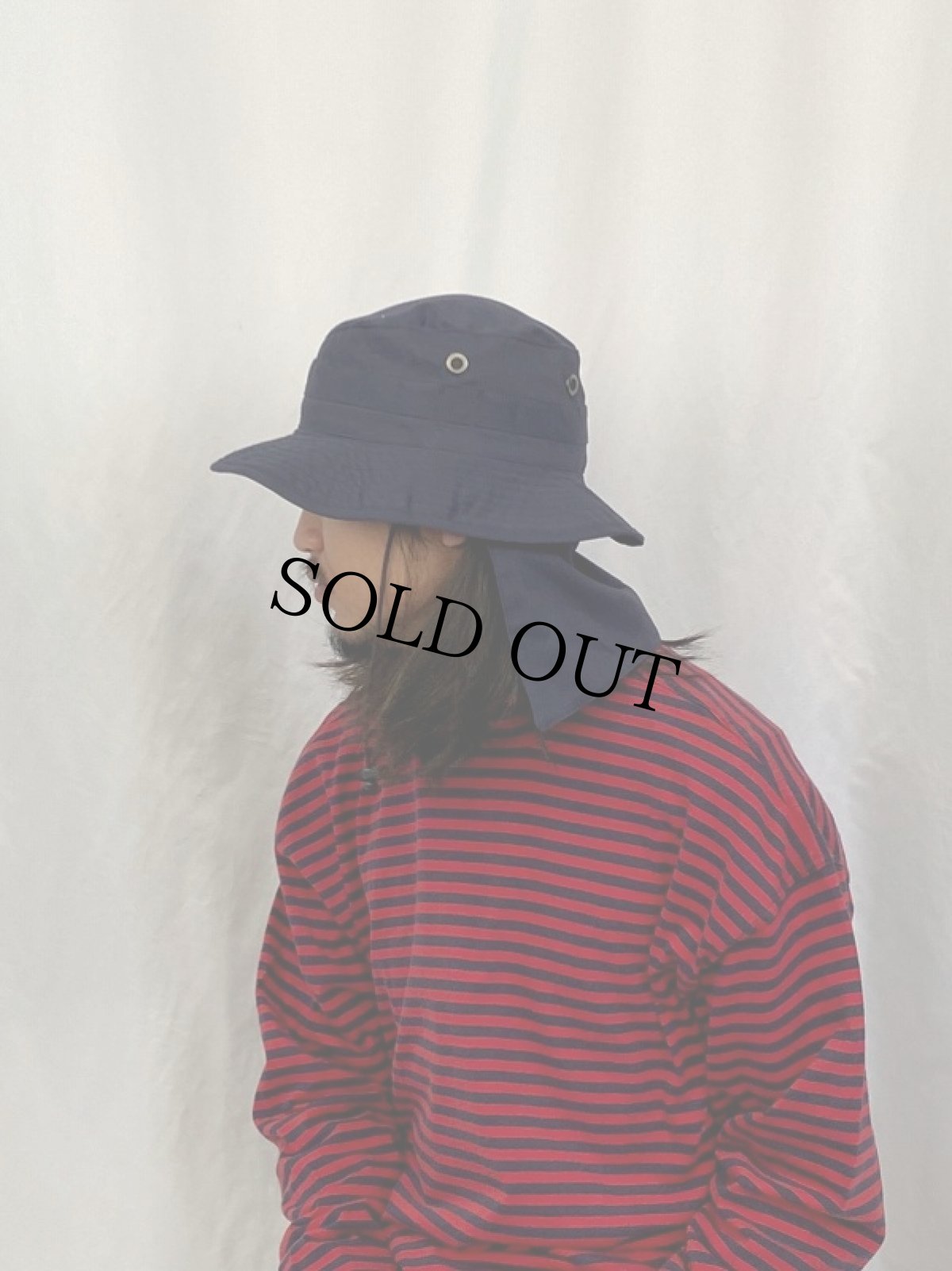 画像3: 90's BRITISH ARMY トロピカルハット NAVY (3)