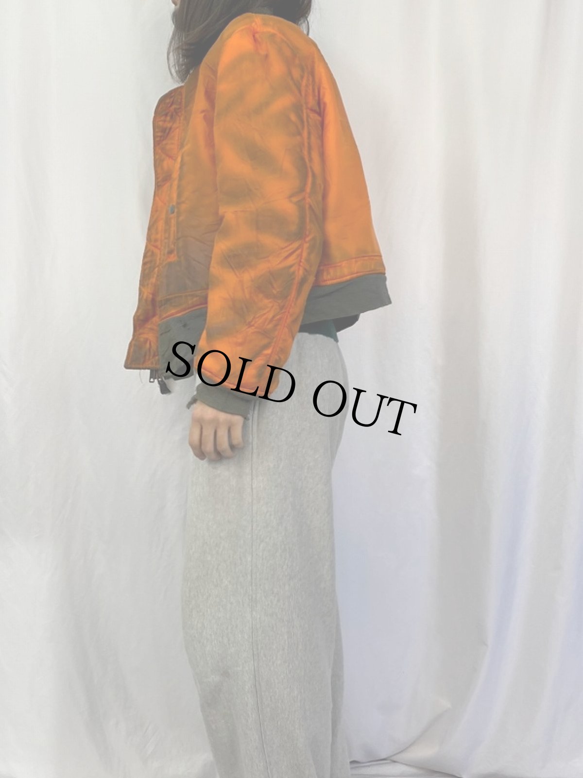 画像7: 70's U.S.AIR FORCE MA-1 E-TYPE フライトジャケット LARGE (7)