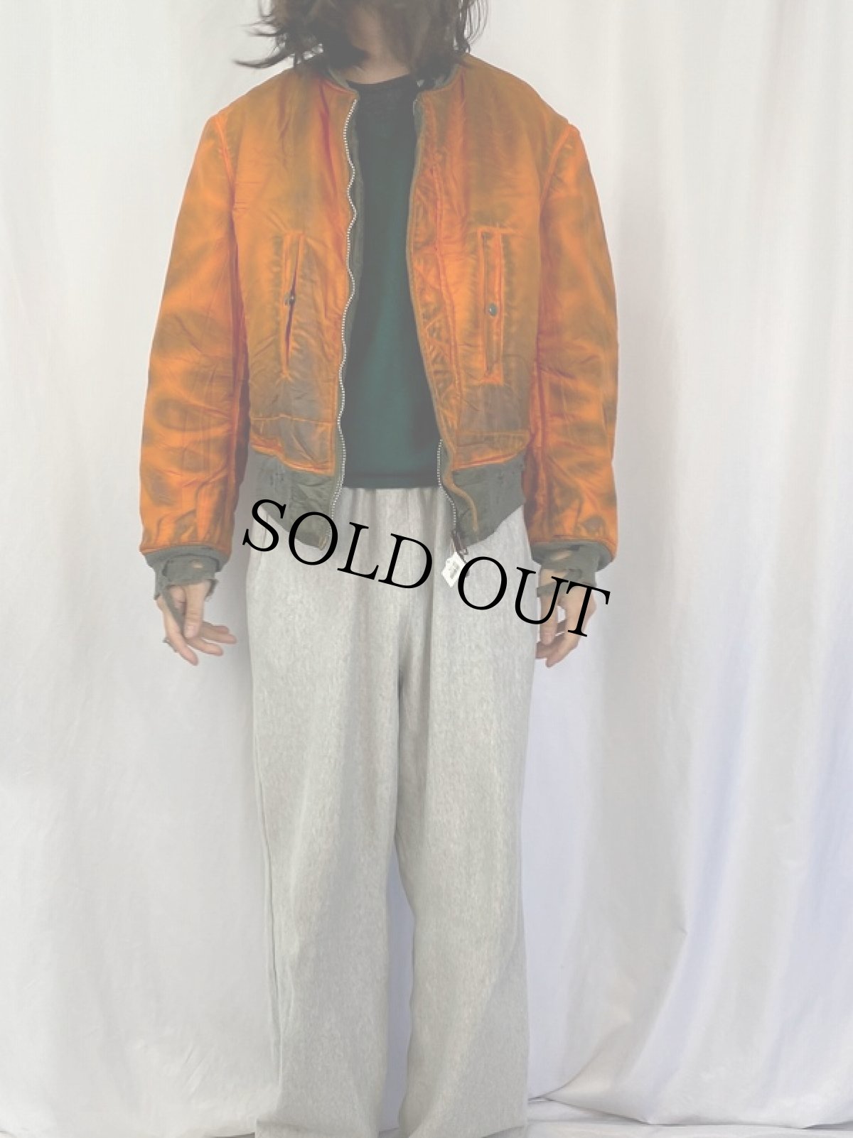 画像6: 70's U.S.AIR FORCE MA-1 E-TYPE フライトジャケット LARGE (6)