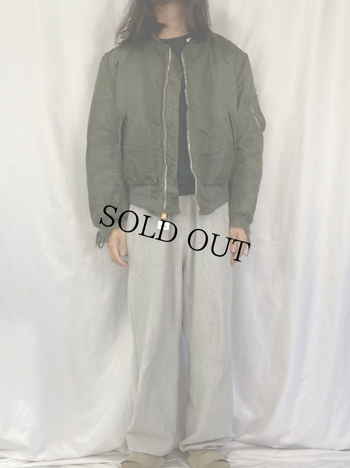 画像3: 70's U.S.AIR FORCE MA-1 E-TYPE フライトジャケット LARGE (3)