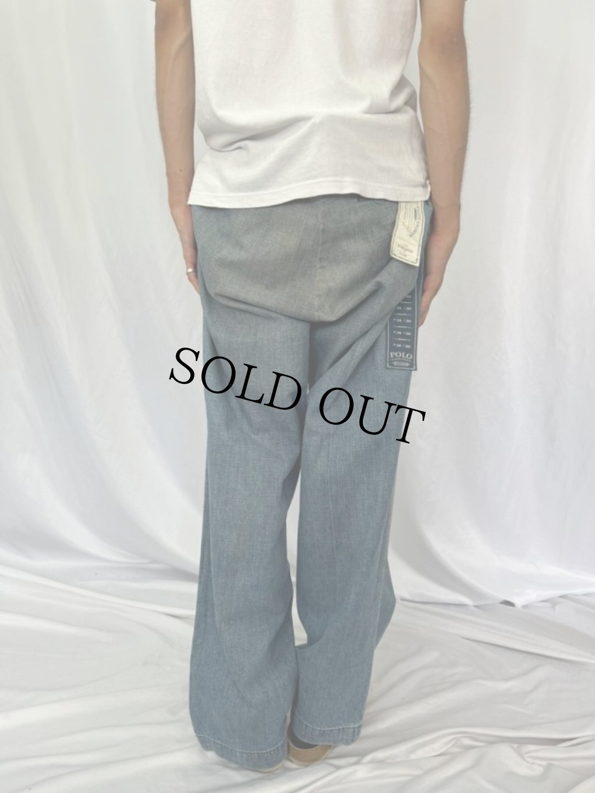 画像5: POLO Ralph Lauren DUNGAREES "M-41 Chino Type" デニムトラウザーズ フラッシャー付き W36 (5)