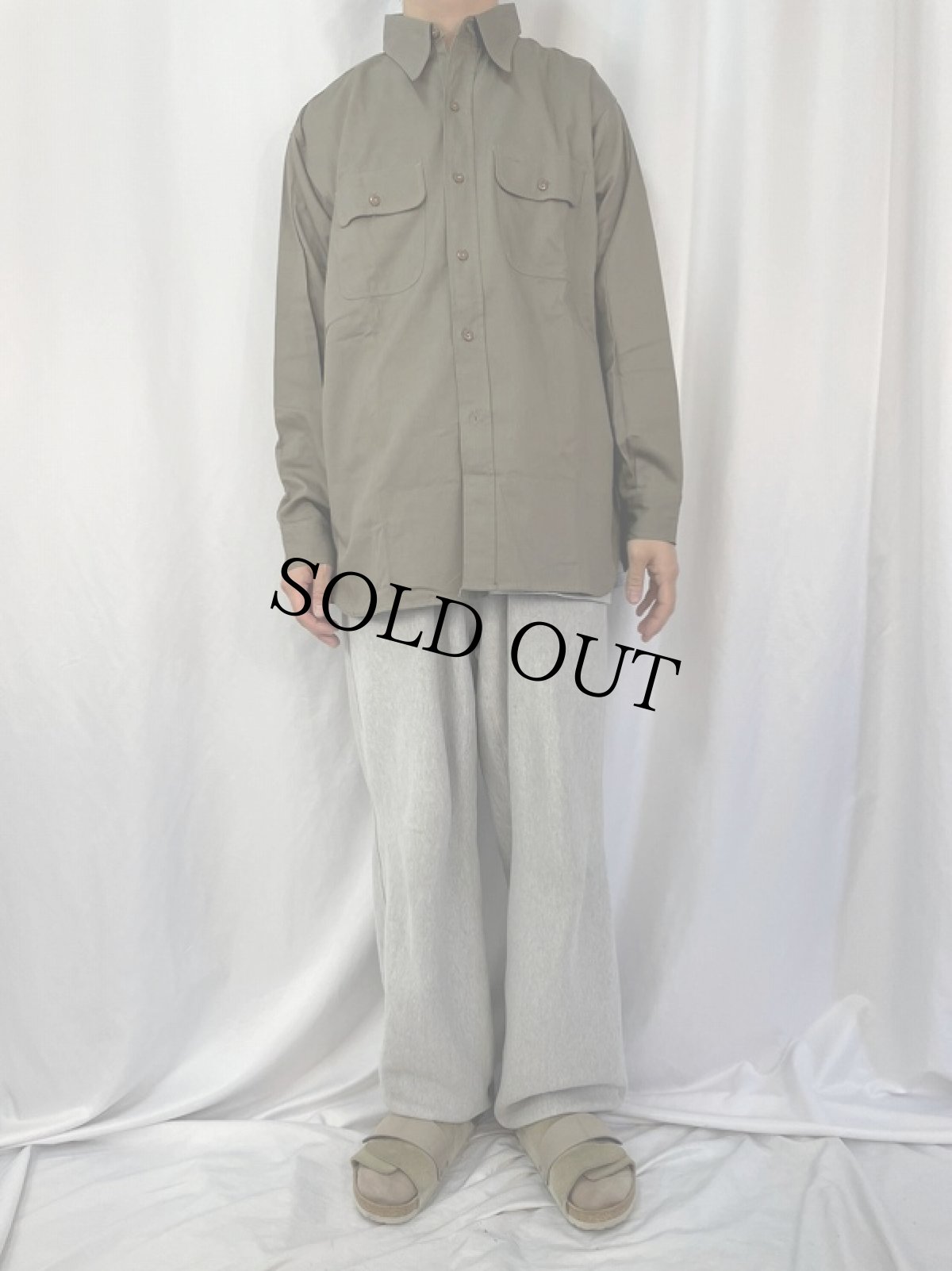 画像3: 40's FIVE BROTHERS マチ付き ワークシャツ 16 1/2 DEADSTOCK (3)