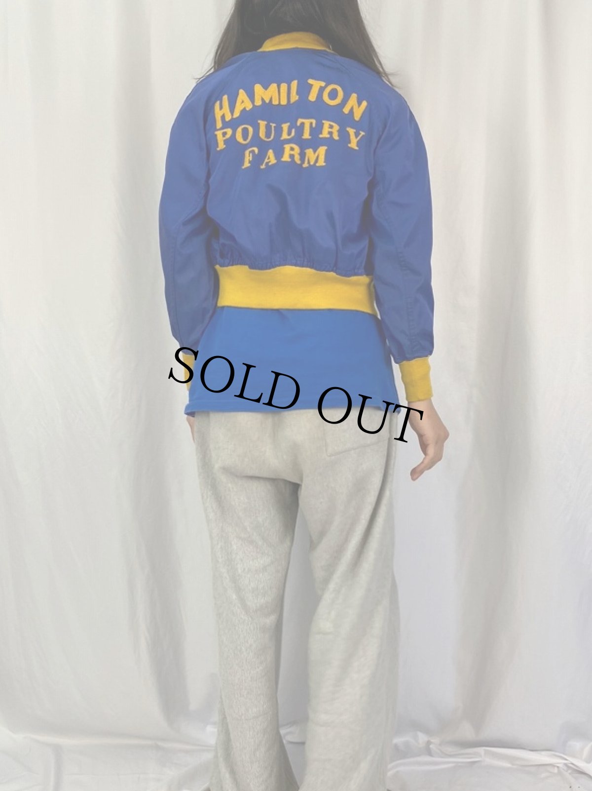 画像6: 40's HAMILTON POULTRY FARM サテン ボタンスタジャン (6)