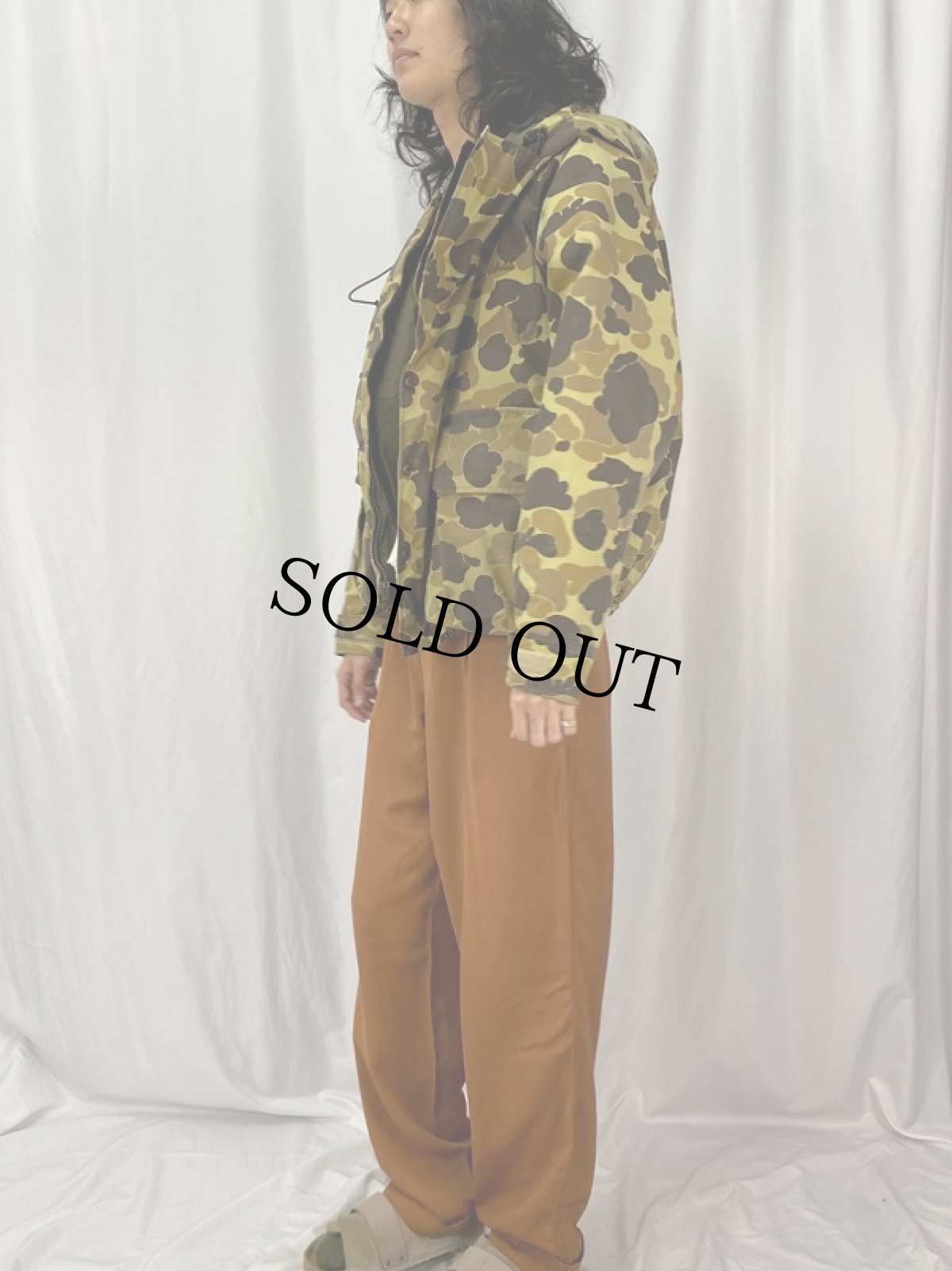 画像3: 90's Cabelas USA製 ダックハンターカモ柄 中綿入り ナイロンジャケット L (3)