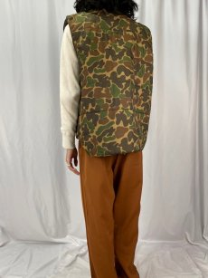 画像4: ダックハンターカモ柄 キルティングダウンベスト XXL (4)
