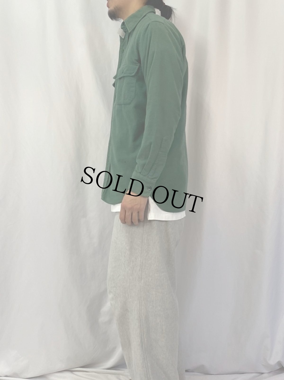 画像3: 60's L.L.Bean 筆記体タグ シャモアクロスシャツ SIZE15 (3)