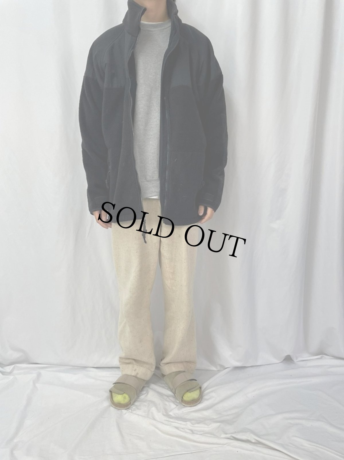 画像2: U.S.MILITARY ECWCS GEN2 "POLAETEC" フリースジャケット X-LARGE BALCK (2)