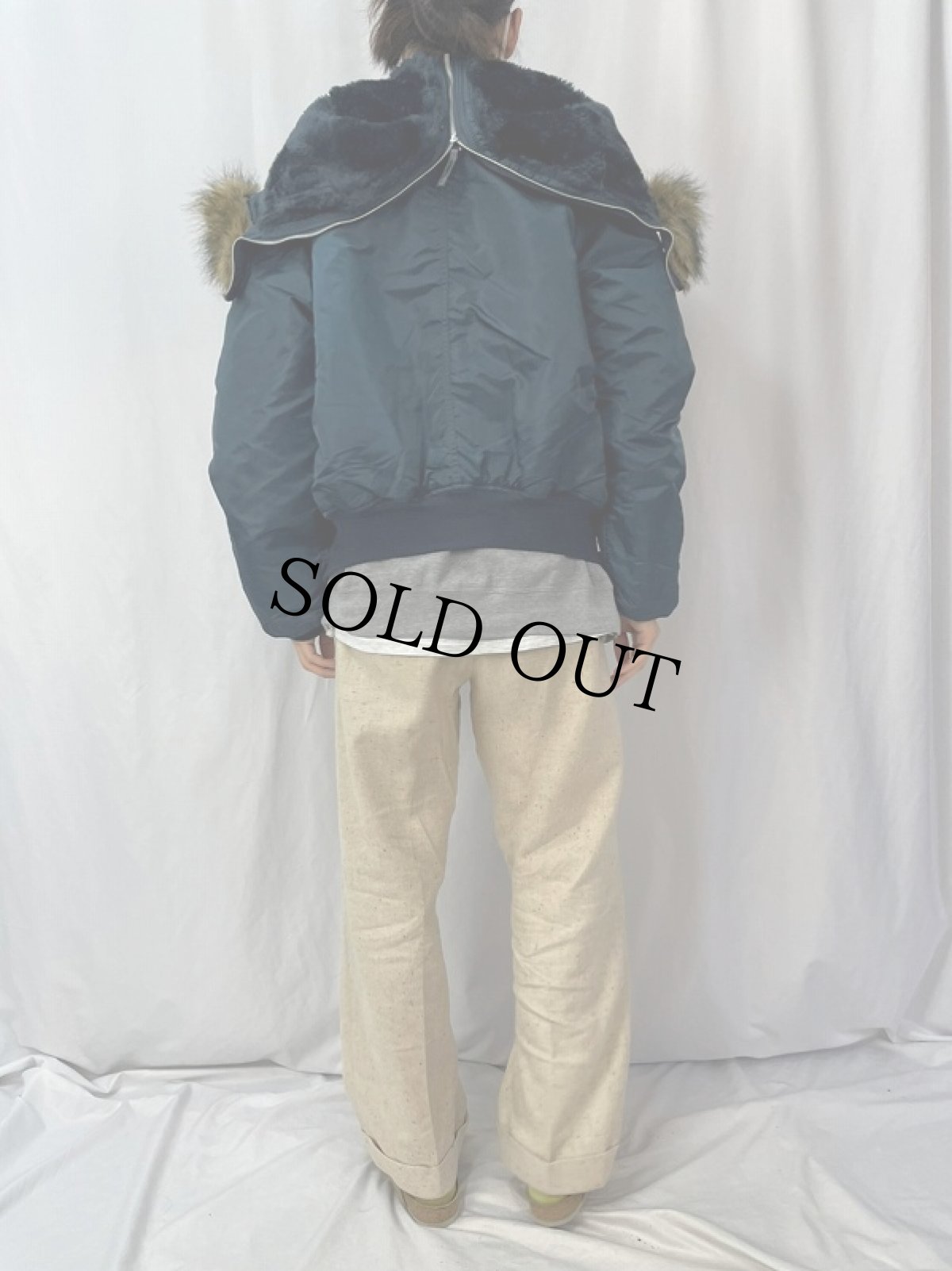 画像4: 民間品 ALPHA INDUSTRIES,INC. N-2B USA製 フライトジャケット XL NAVY (4)