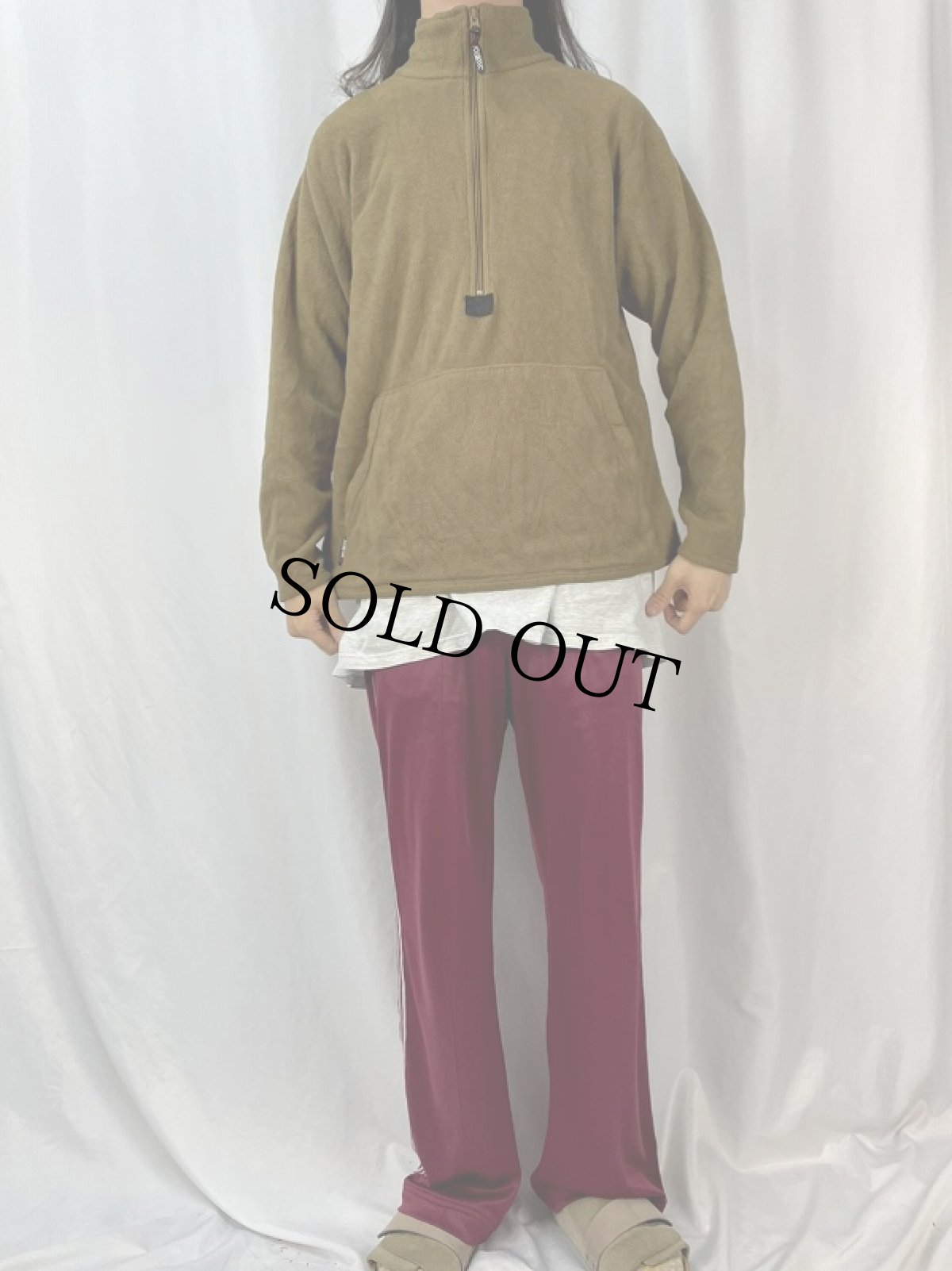 画像2: USMC POLATEC プルオーバーフリースジャケット コヨーテ (2)