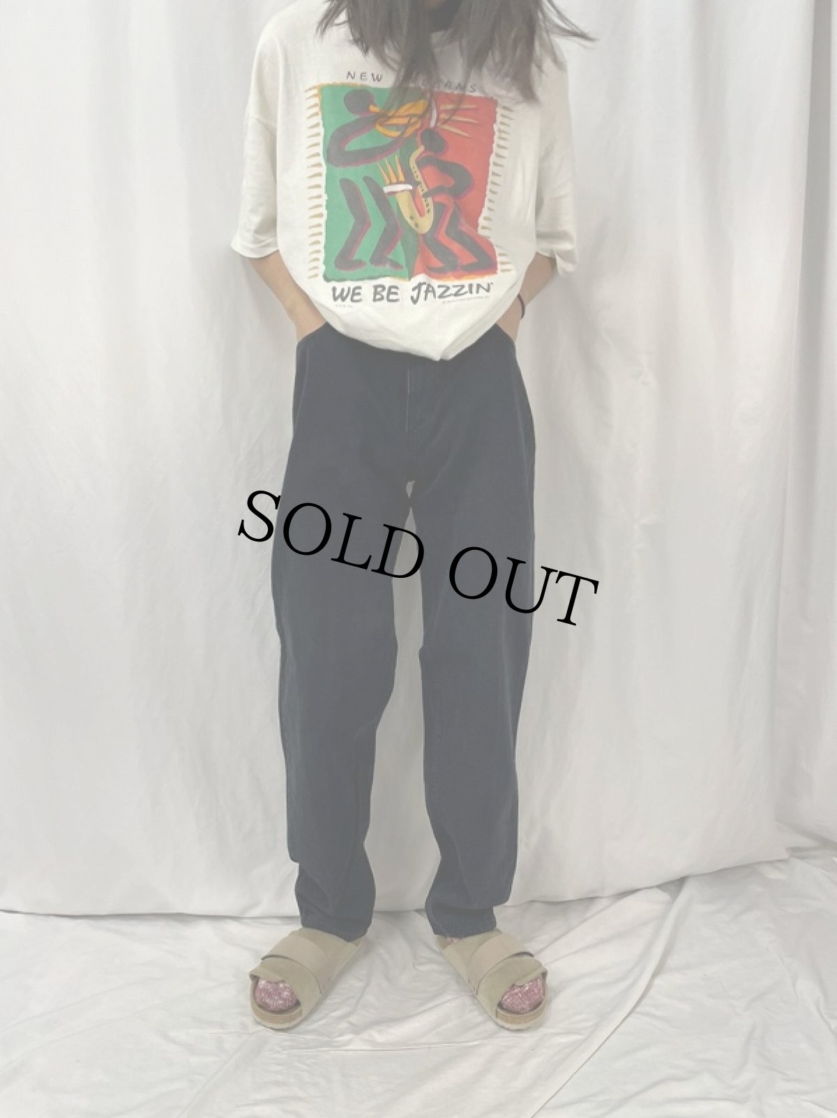 画像2: 90's Levi's SILVER TAB "Loose" USA製 ブラックデニムパンツ W34 (2)