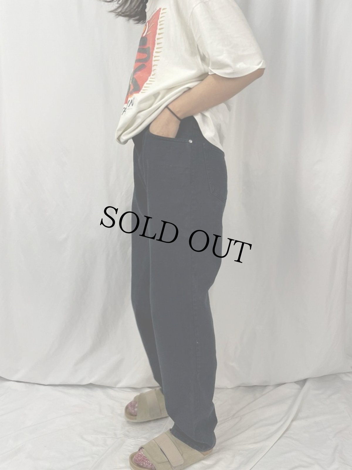 画像3: 90's Levi's SILVER TAB "Loose" USA製 ブラックデニムパンツ W34 (3)