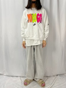 画像2: 90's NIKE × Spike Lee 銀タグ USA製 "YOBOGO" プリントスウェット XL (2)