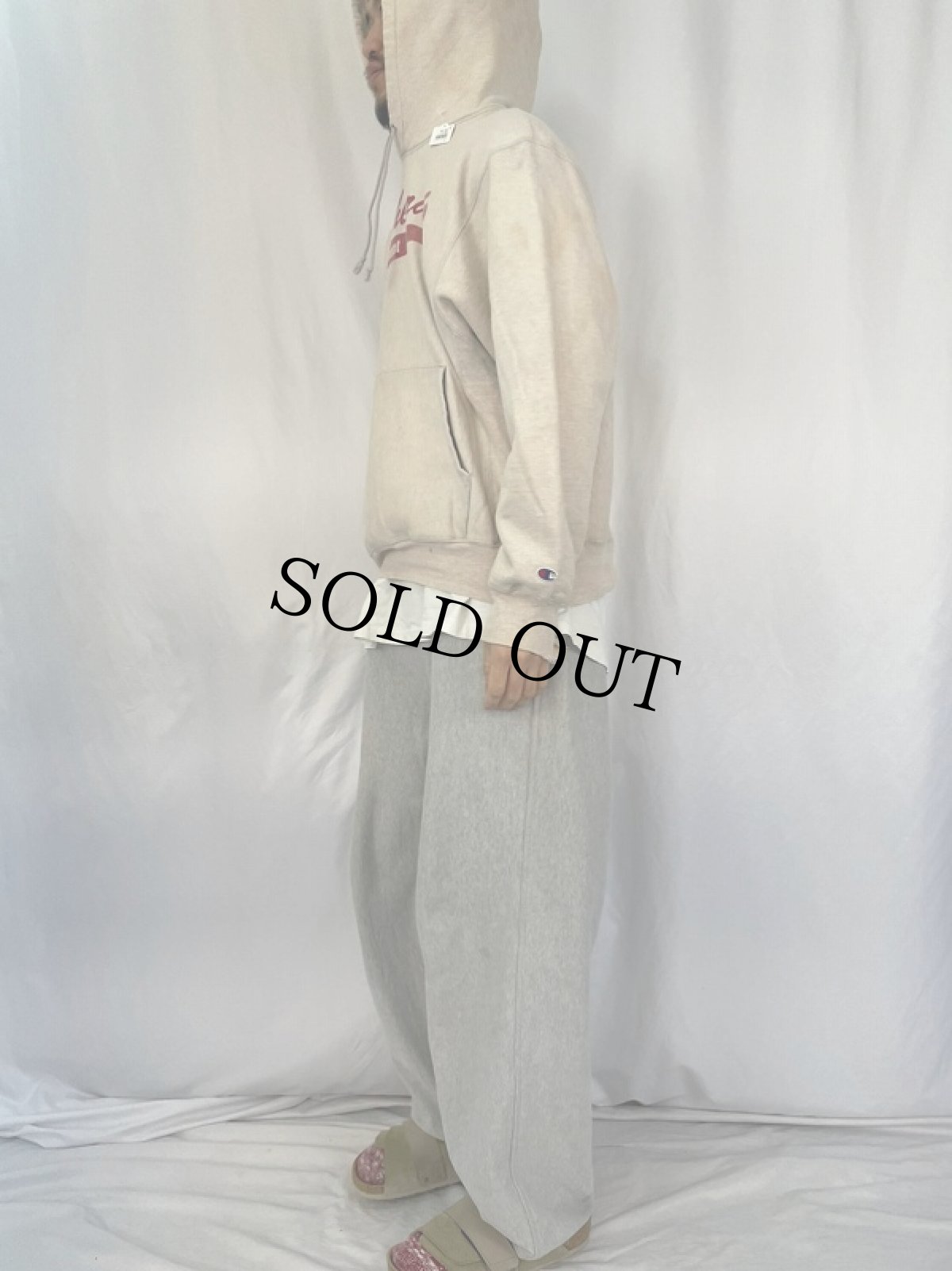 画像3: Champion PREMIUM REVERSE WEAVE "Lutheran" プリントスウェットフーディ M (3)