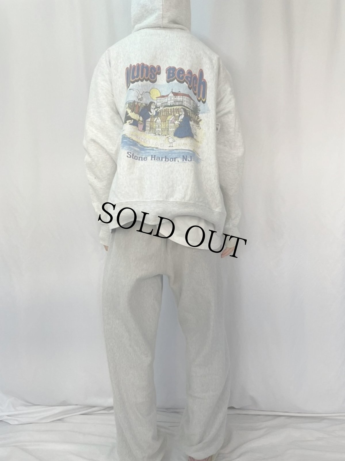 画像4: Champion REVERSE WEAVE バックプリントスウェットフーディ XL (4)