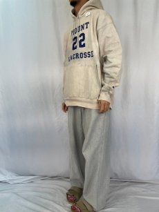 画像3: Champion PREMIUM REVERSE WEAVE ブリーチ加工 プリントスウェットフーディ XL (3)